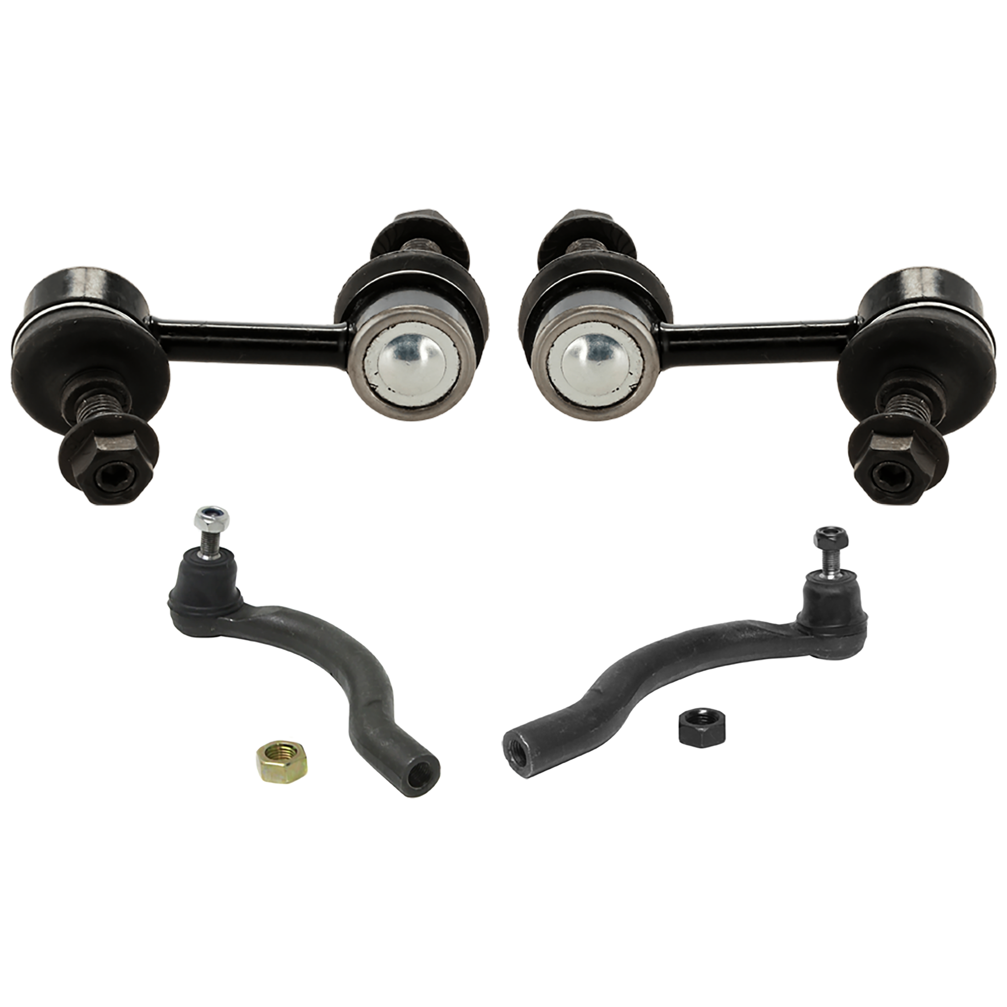 AM ACCORD 03-07 FRONT TIE ROD END RH AND LH Outer 4 pc kit with Sway Bar Link SKU KIT 072924 C2435 OEM 53540SDAA01-53560SDAA01-51320S
