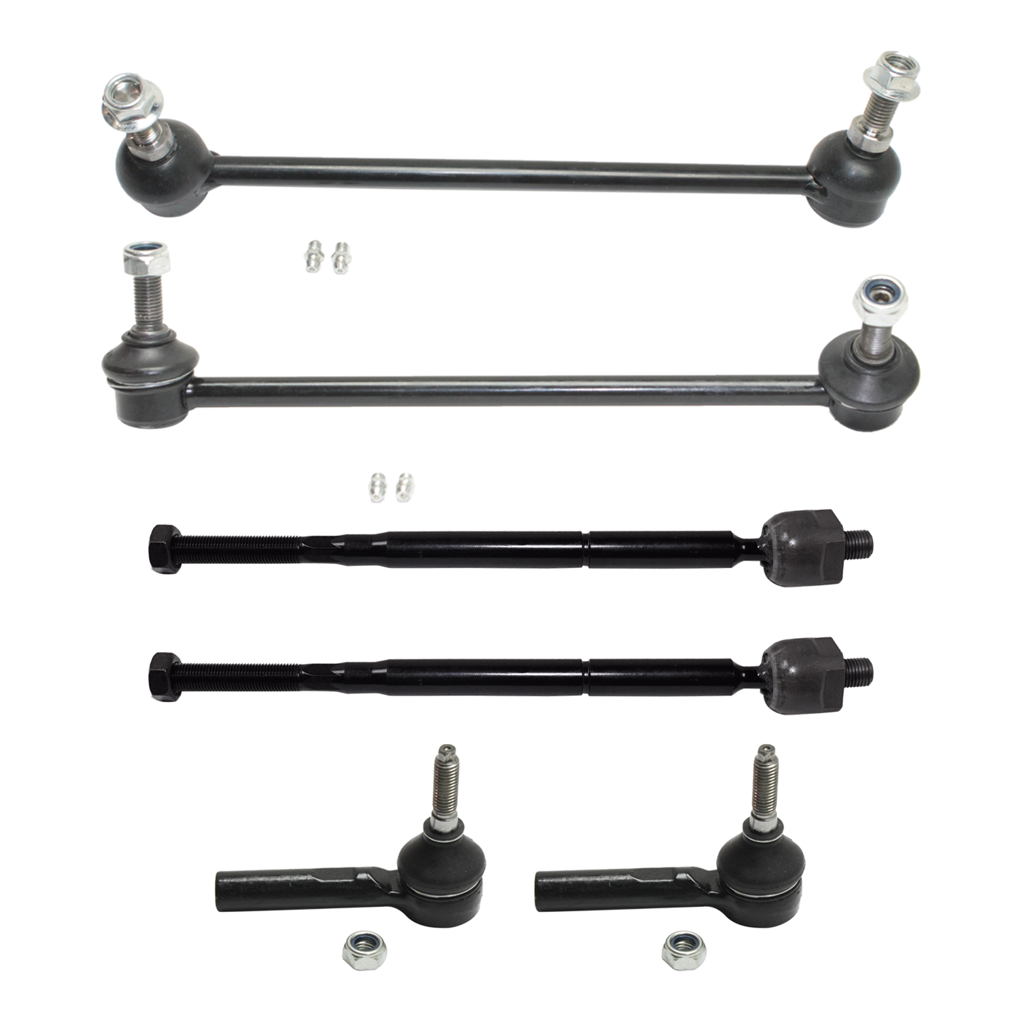 AM EQUINOX 05-07 SWAY BAR LINK 6 pc Kit with Tie Rod End SKU KIT 072924 C2542 OEM 1514170-1880460-2651718-545