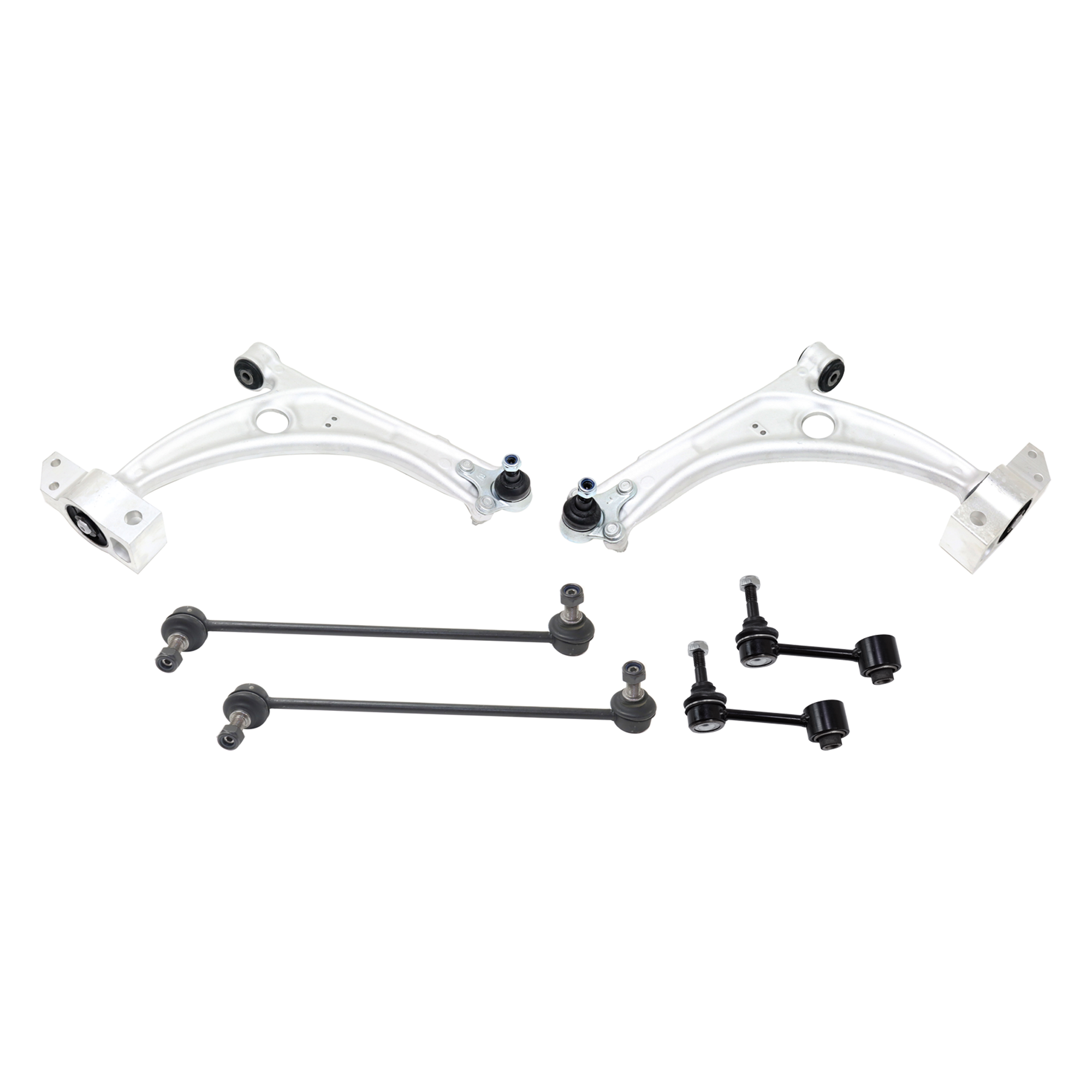 AM PASSAT 06-10 CC 09-12 FRONT CONTROL ARM RH AND LH Lower w ball joint s 6 pc Kit with Sway Bar Link SKU KIT 072924 C2562 OEM 3C0407151E 3C0407151G 18444-10
