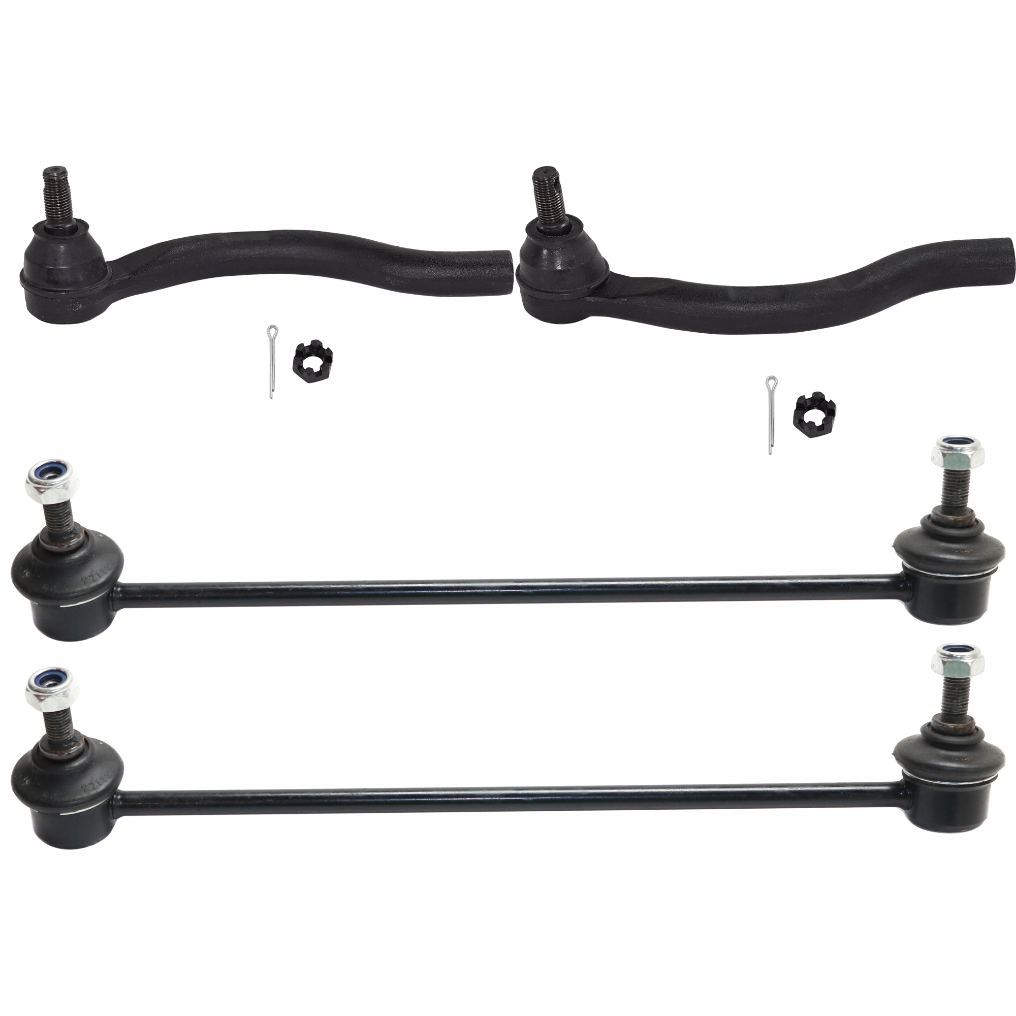 AM CIVIC 12-15 ILX 13-22 FRONT TIE ROD 4 pc kit with Sway Bar Link SKU KIT 072924 C2596 OEM 53540TR0A01-53540TR0A02-53560T