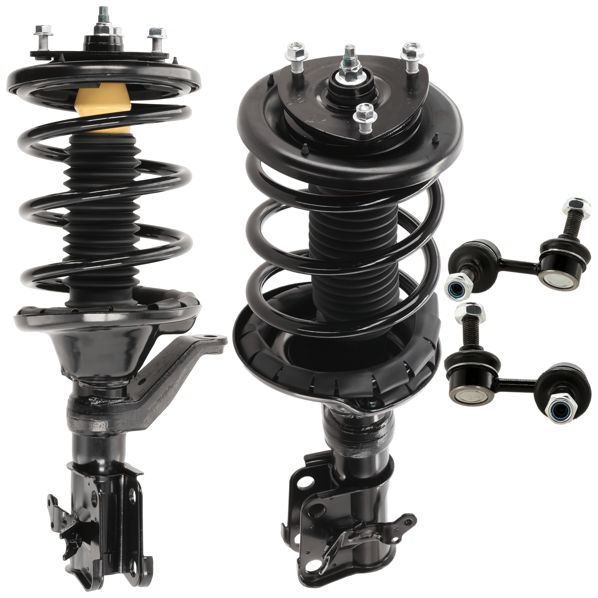 AM CIVIC 03-05 FRONT FULLY LOADED STRUT RH AND LH 4 pc kit with Sway Bar Links SKU KIT 072924 C2659 OEM 51601S5TA04-51605S5AC02-51602S
