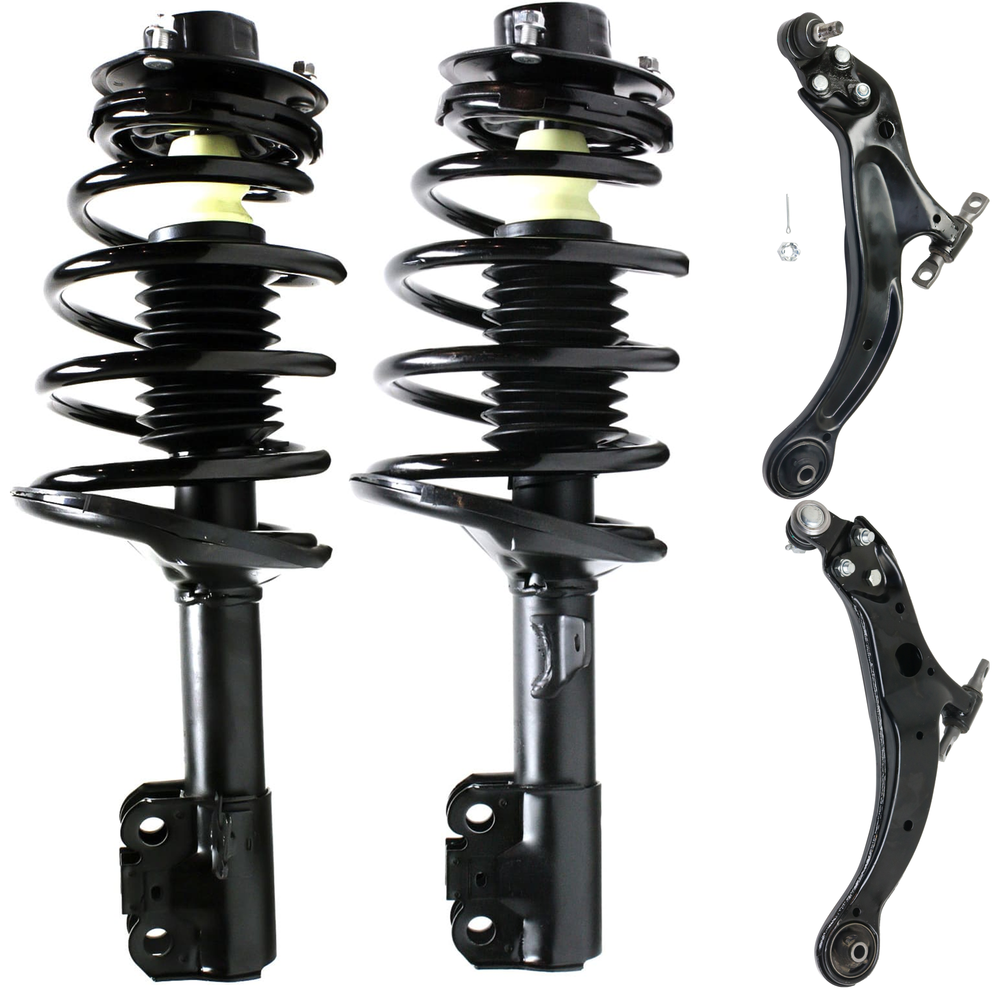 AM AVALON 98-03 FRONT FULLY LOADED STRUT RH AND LH 4 pc kit with Control Arms SKU KIT 072924 C2681 OEM 55S11281-502716799 SR4030 LS56