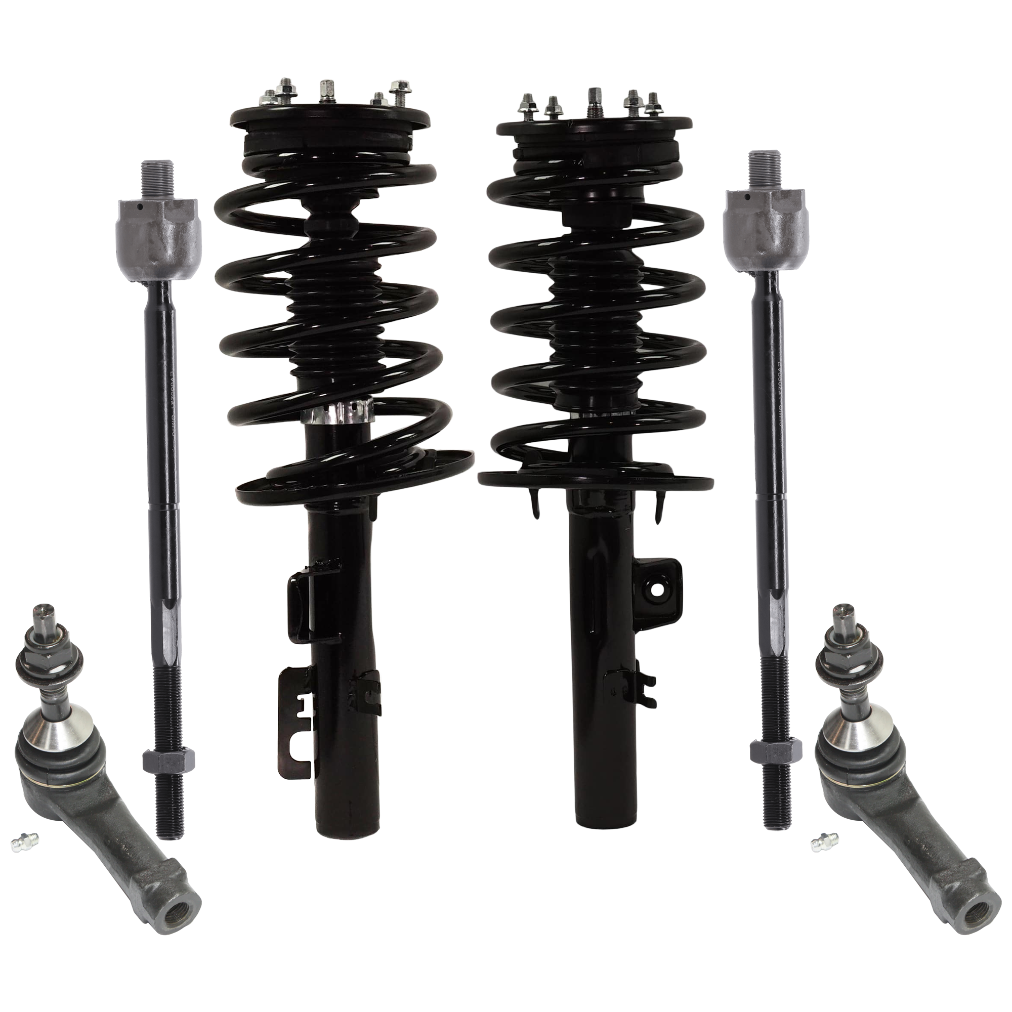 AM TAURUS SABLE 08-09 FRONT FULLY LOADED STRUT RH AND LH 4 pc kit Gas Charged Twin tube Front Wheel Drive with Tie Rod End SKU KIT 072924 C2684 OEM 11543-818420 LS3485261L 270161