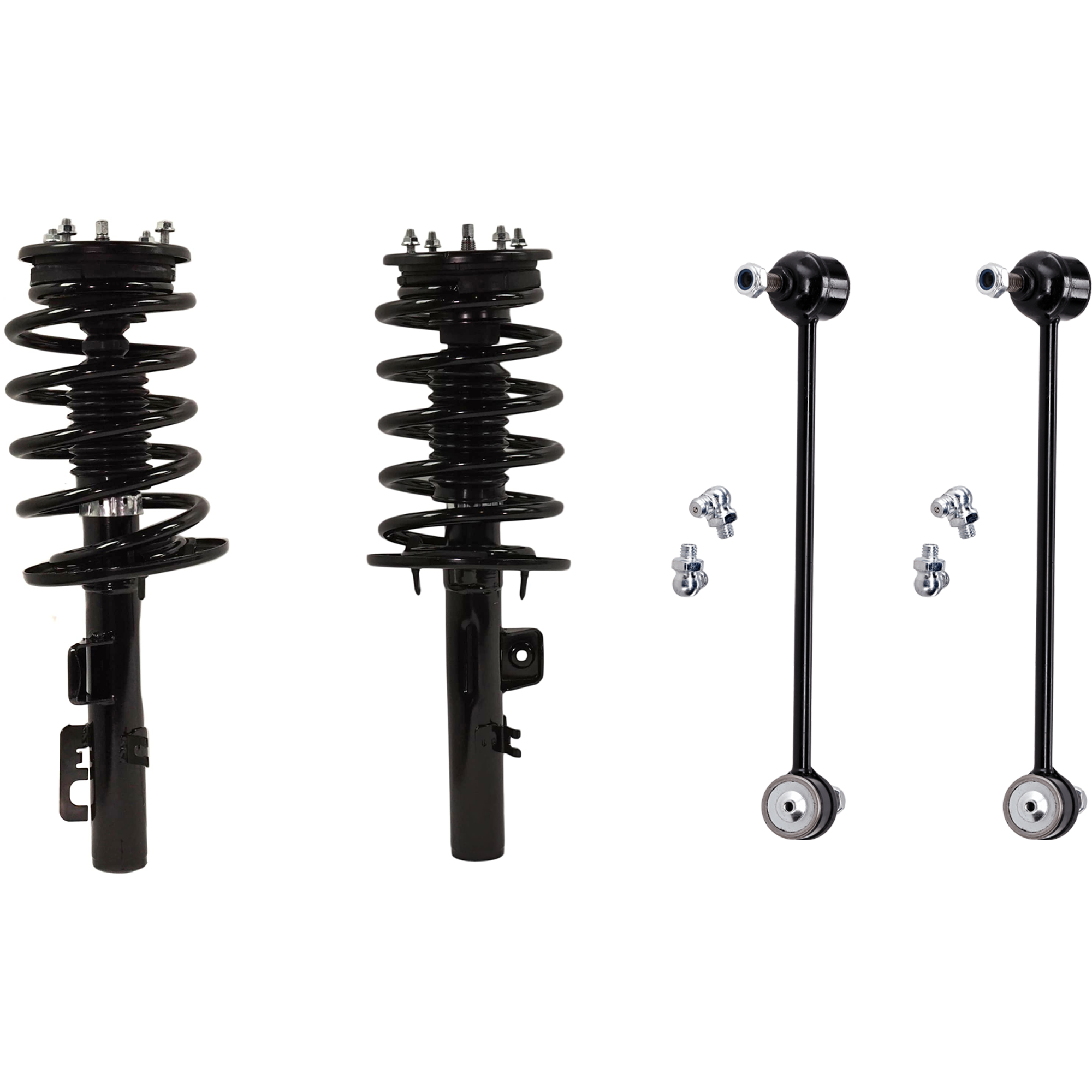 AM TAURUS SABLE 08-09 FRONT FULLY LOADED STRUT RH AND LH 4 pc kit Gas Charged Twin tube Front Wheel Drive with Sway Bar Link SKU KIT 072924 C2685 OEM 11543-818420 LS3485261L 270161