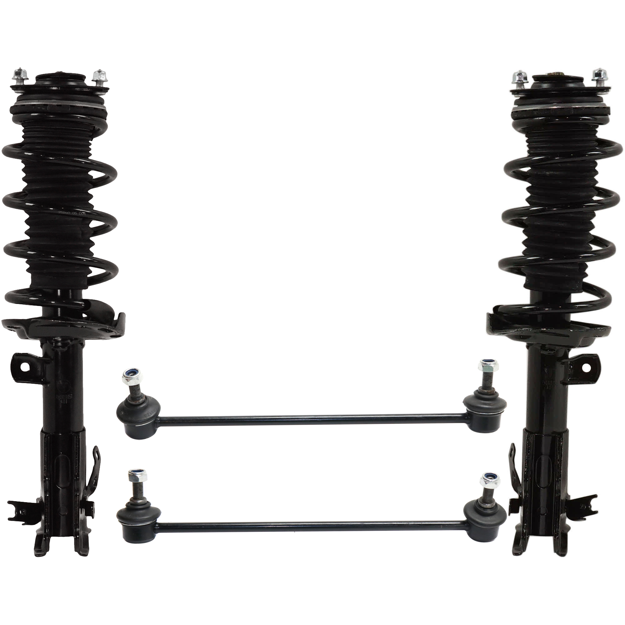 AM CIVIC 12-12 FRONT FULLY LOADED STRUT RH AND LH 4 pc kit Gas Charged Twin tube Sedan with Sway Bar Link SKU KIT 072924 C2697 OEM 51621TR7A03 LS3381091L 51621TR