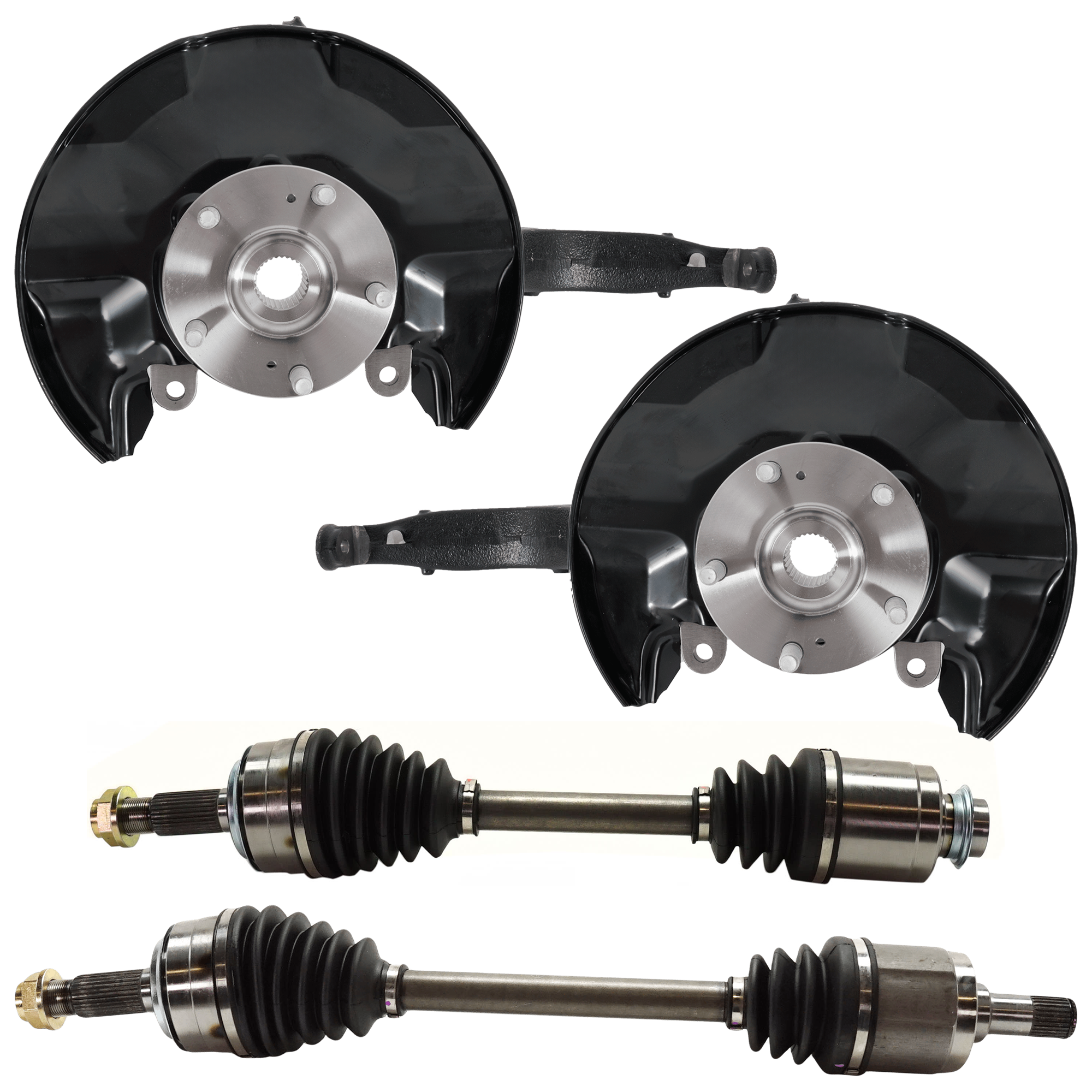 AM TSX 09-13 ACCORD 08-12 FRONT KNUCKLE RH AND LH 4 pc Kit Loaded with Axle Assembly SKU KIT 072924 C2705