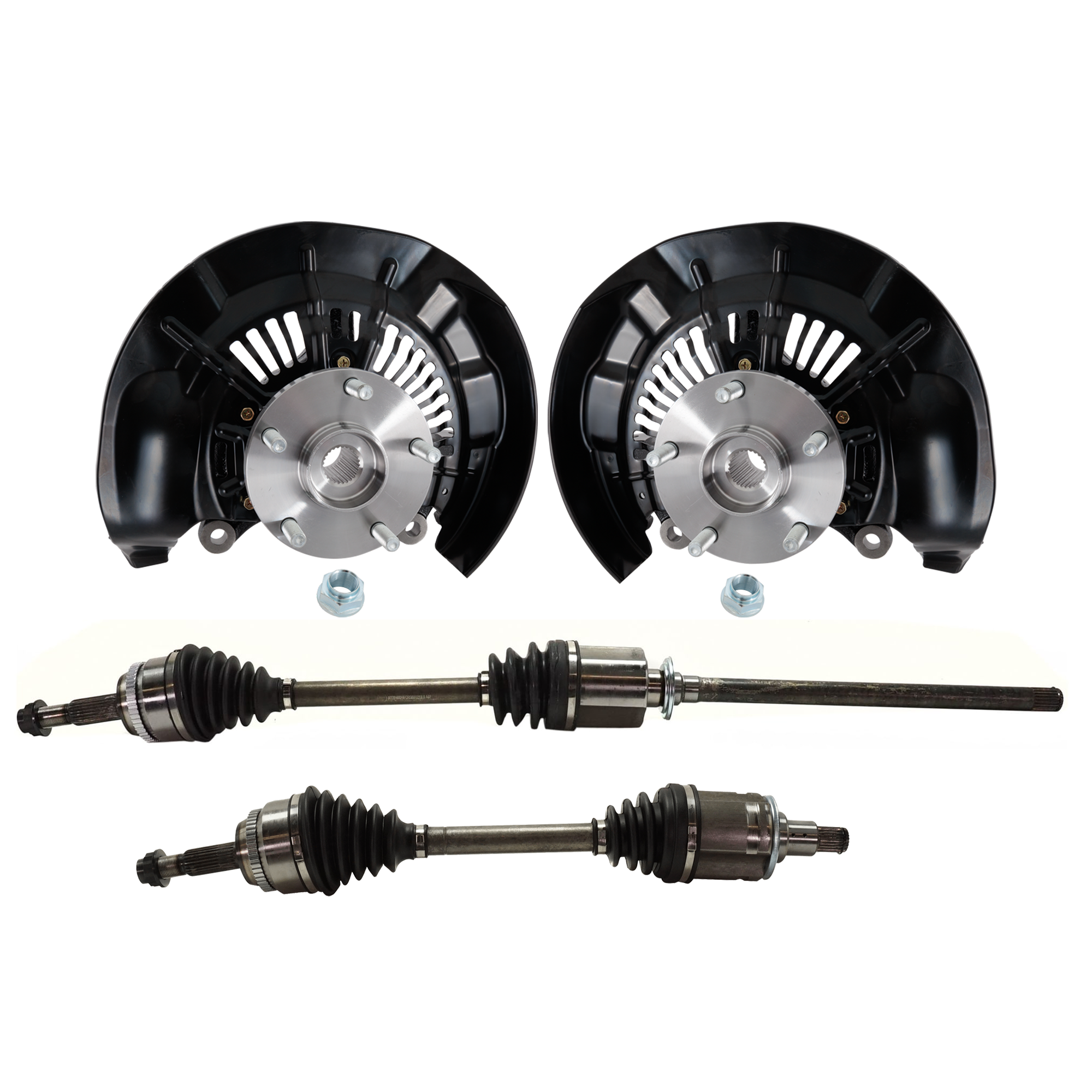 AM HIGHLANDER 08-13 FRONT KNUCKLE RH AND LH 4 pc Kit Steering with Axle Assembly SKU KIT 072924 C2718