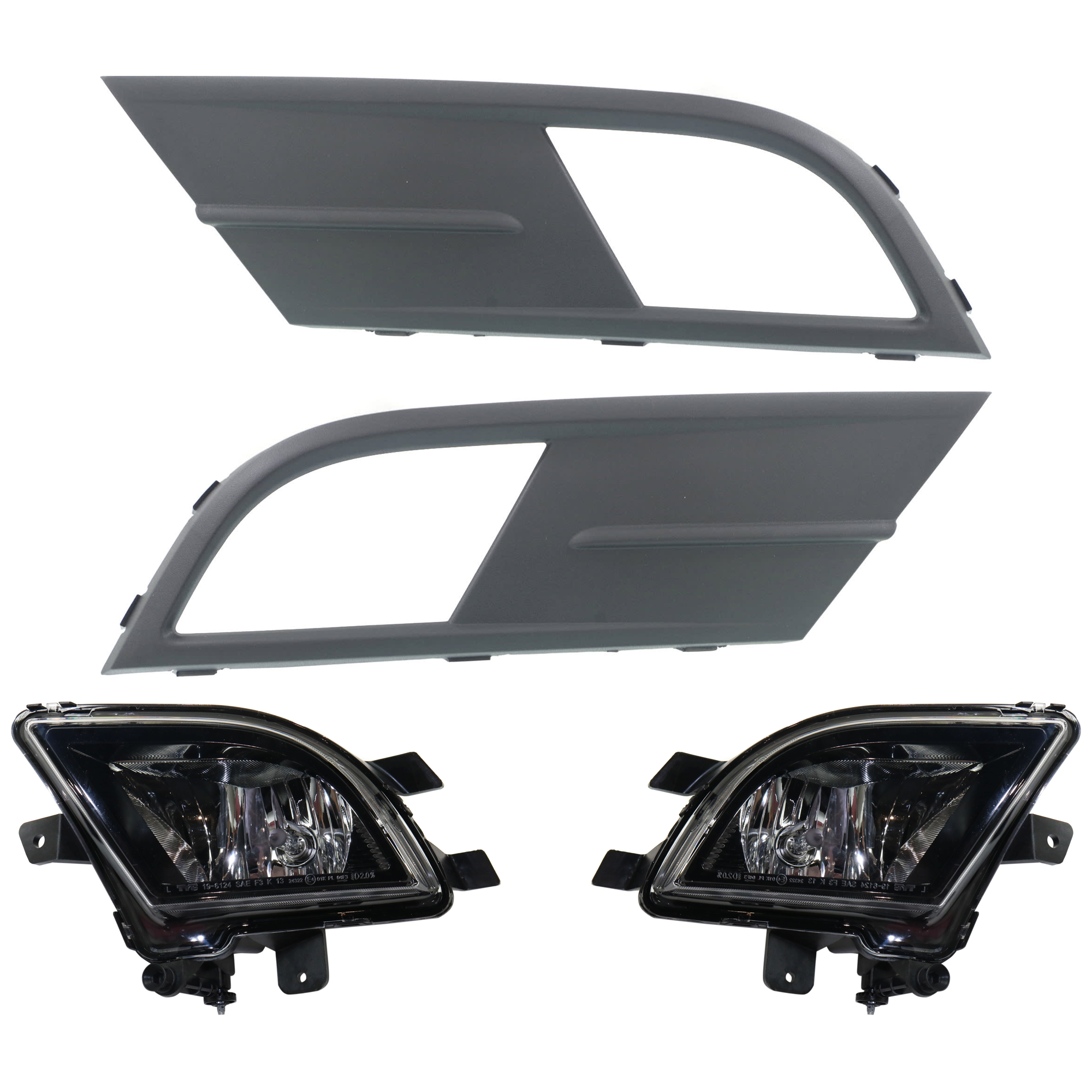 AM JETTA 15-18 FRONT FOG LAMP RH 4 pc kit Assembly Hallogen Exc. GLI Model CAPA SKU KIT 072924 C2737 Partslink VW1038133 VW1039133 VW2592126C VW2593126C OEM 5C6853665E9B9-5C6853666E9B9-5C