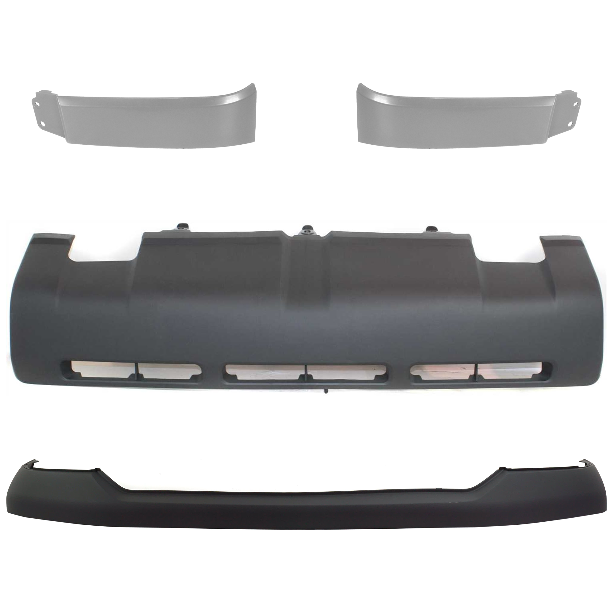 AM TUNDRA 07-09 FRONT LOWER VALANCE Panel Textured 4 pc kit with Bumper Cover and Headlight Filler SKU KIT 072924 C2740 Partslink TO1095199 TO1014100 TO1243100 TO1242100 OEM 539110C030-521290C901-539310C9
