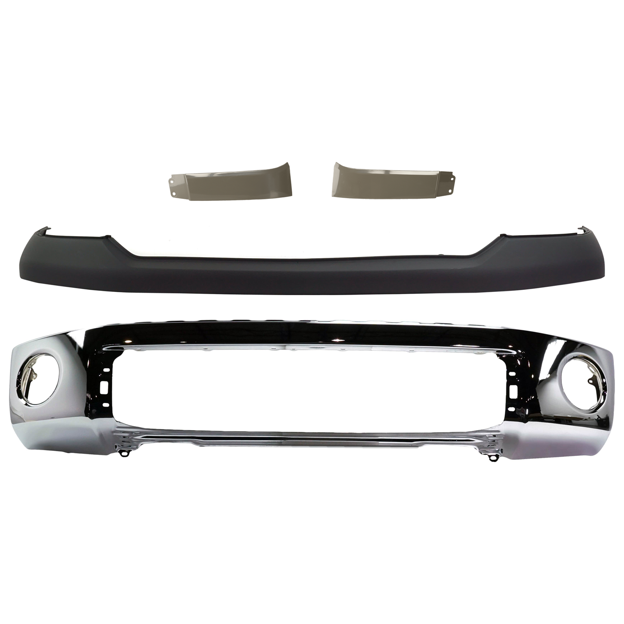 AM TUNDRA 07-13 FRONT BUMPER 4 pc kit w Bumper Cover and Headlight Filler SKU KIT 072924 C2741 Partslink TO1002182 TO1014100 TO1243100 TO1242100 OEM 521110C021-521290C901-539310C9