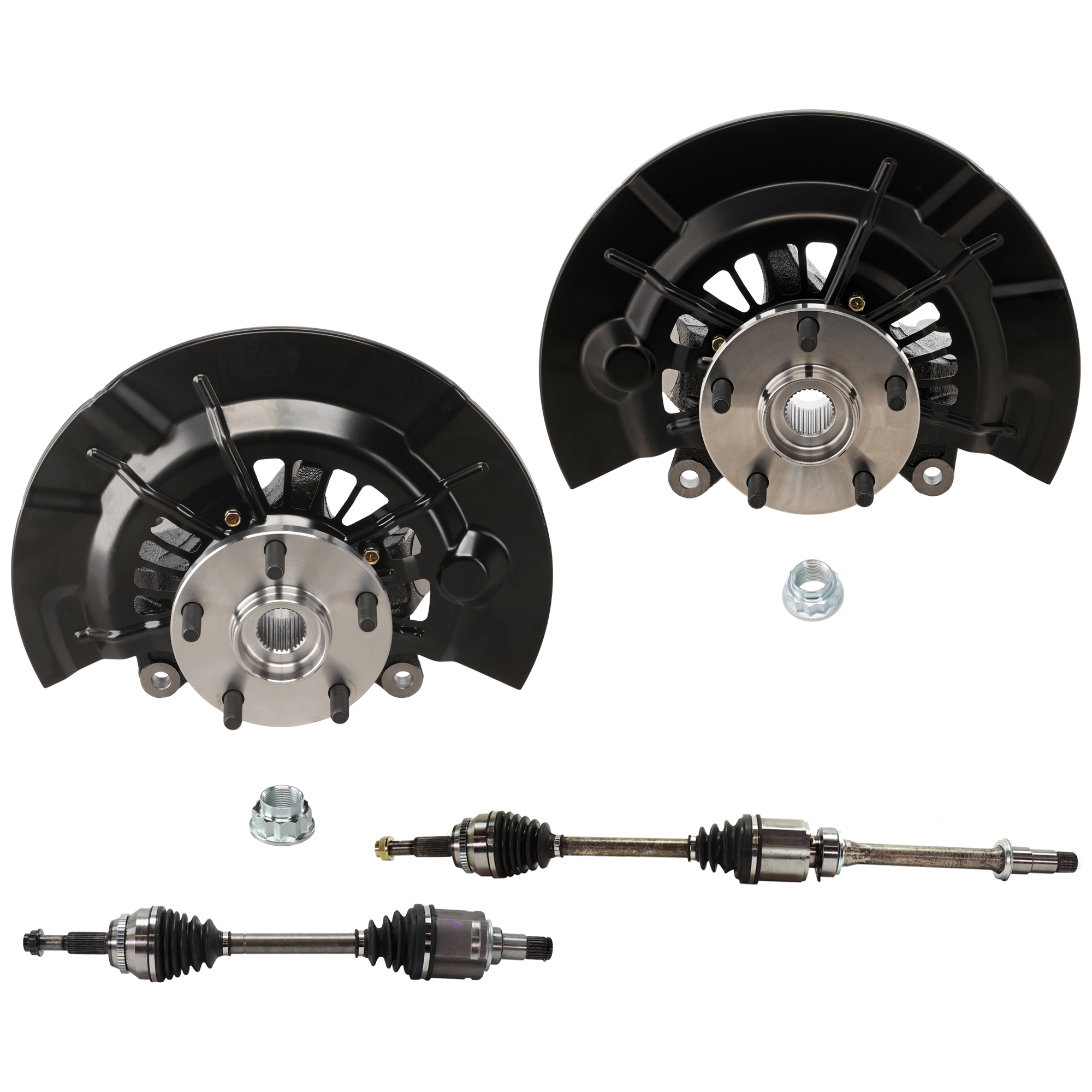 AM AVALON 13-16 FRONT KNUCKLE RH AND LH 4 pc Kit Steering with Axle Assembly SKU KIT 072924 C2786