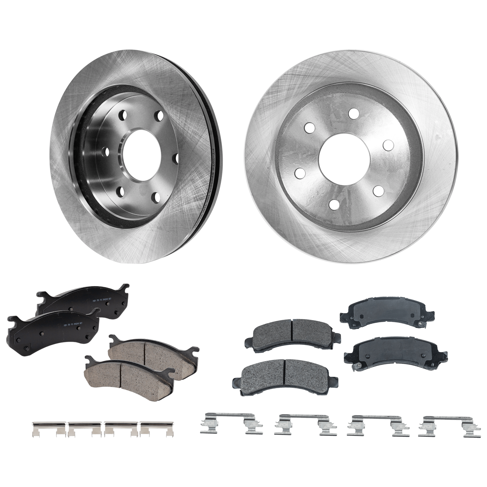 AM YUKON YUKON XL 1500-02-06FRONT AND REAR BRAKE DISC AND PAD KIT 4 Wheel Set SKU KIT 072924 C2842 OEM 15065077-25757802-15712802-157