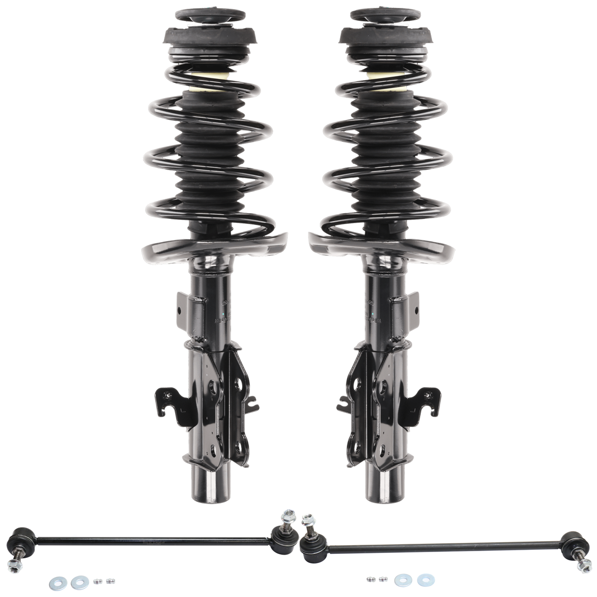 AM CAMARO 10-11 FRONT FULLY LOADED STRUT RH AND LH 4 pc kit with Sway Bar Links SKU KIT 072924 C2861 OEM 172359-92140521-1333523R 81988