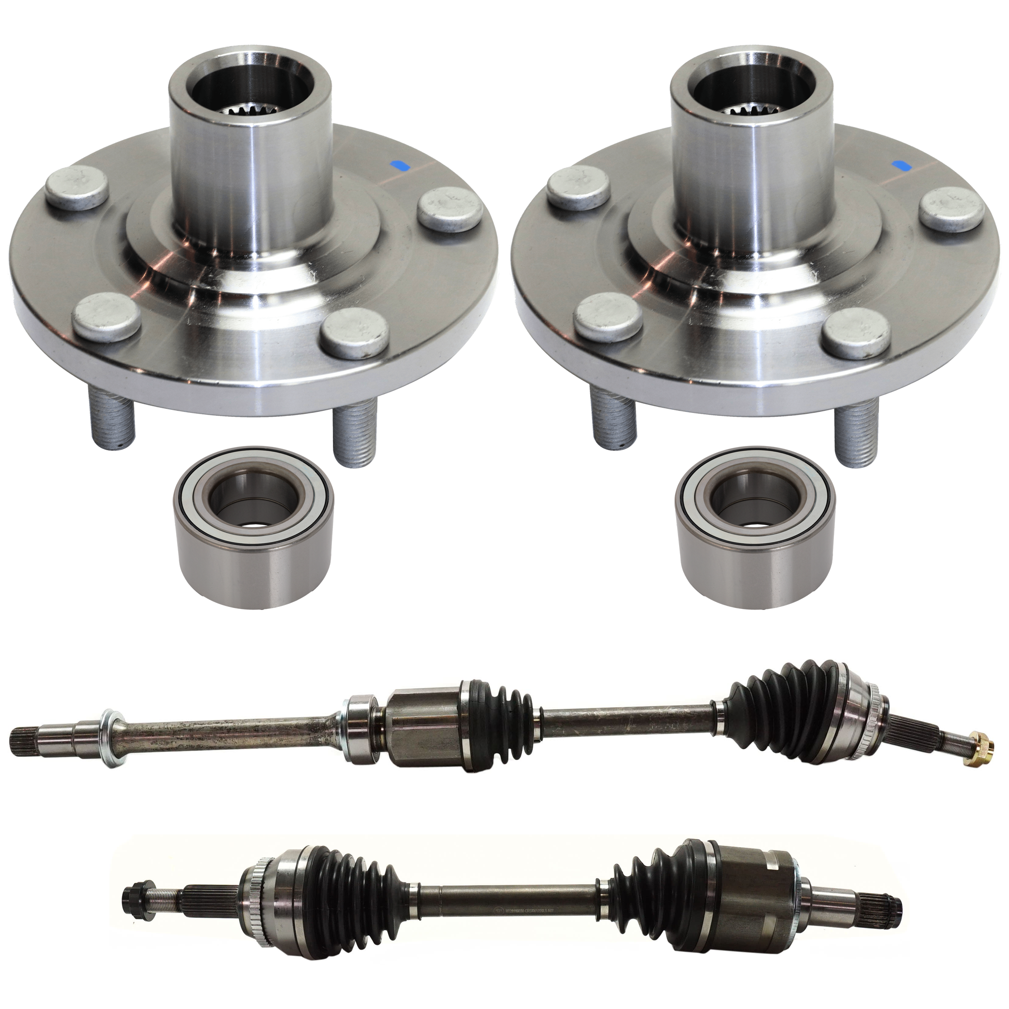AM ES330-04-06 RX350-07-09 FRONT CV AXLE ASSEMBLY RH AND LH 6 pc kit with Wheel Bearings and Wheel Hubs SKU KIT 072924 C2928 OEM 4350208010-435020E030-43502AA0