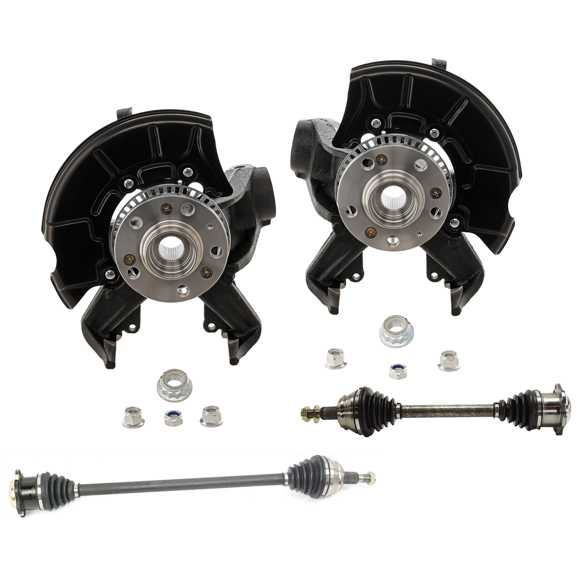 AM BEETLE 98-05 JETTA 99-05 FRONT KNUCKLE RH AND LH 4 pc Kit Steering with Axle Assembly SKU KIT 072924 C2944
