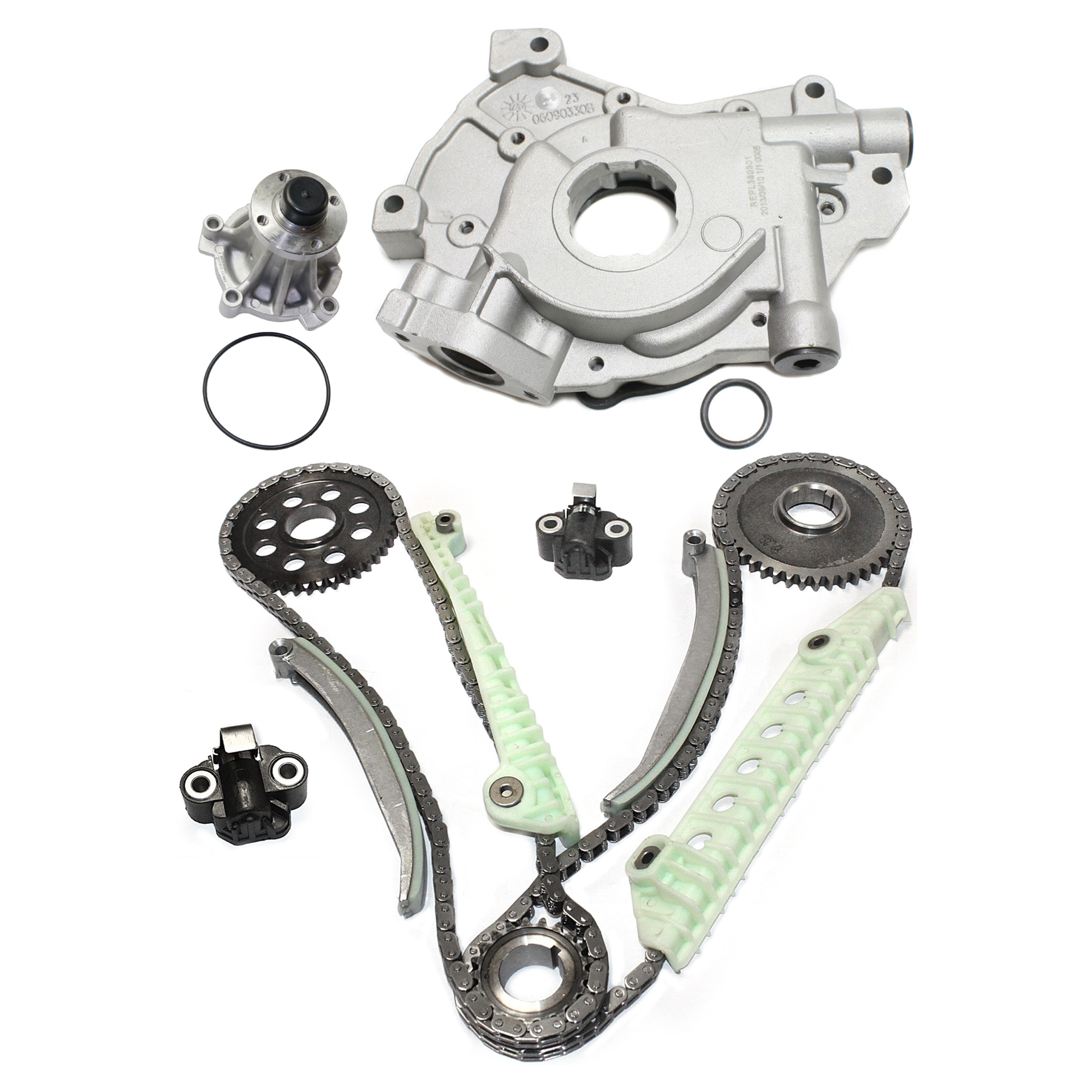 AM EXPEDITION 01-04 EXPLORER 02-05 TIMING CHAIN KIT 3 pc kit with Oil Pump and Water Pump SKU KIT 072924 C2984 OEM 90387SG 3L3Z8501CA