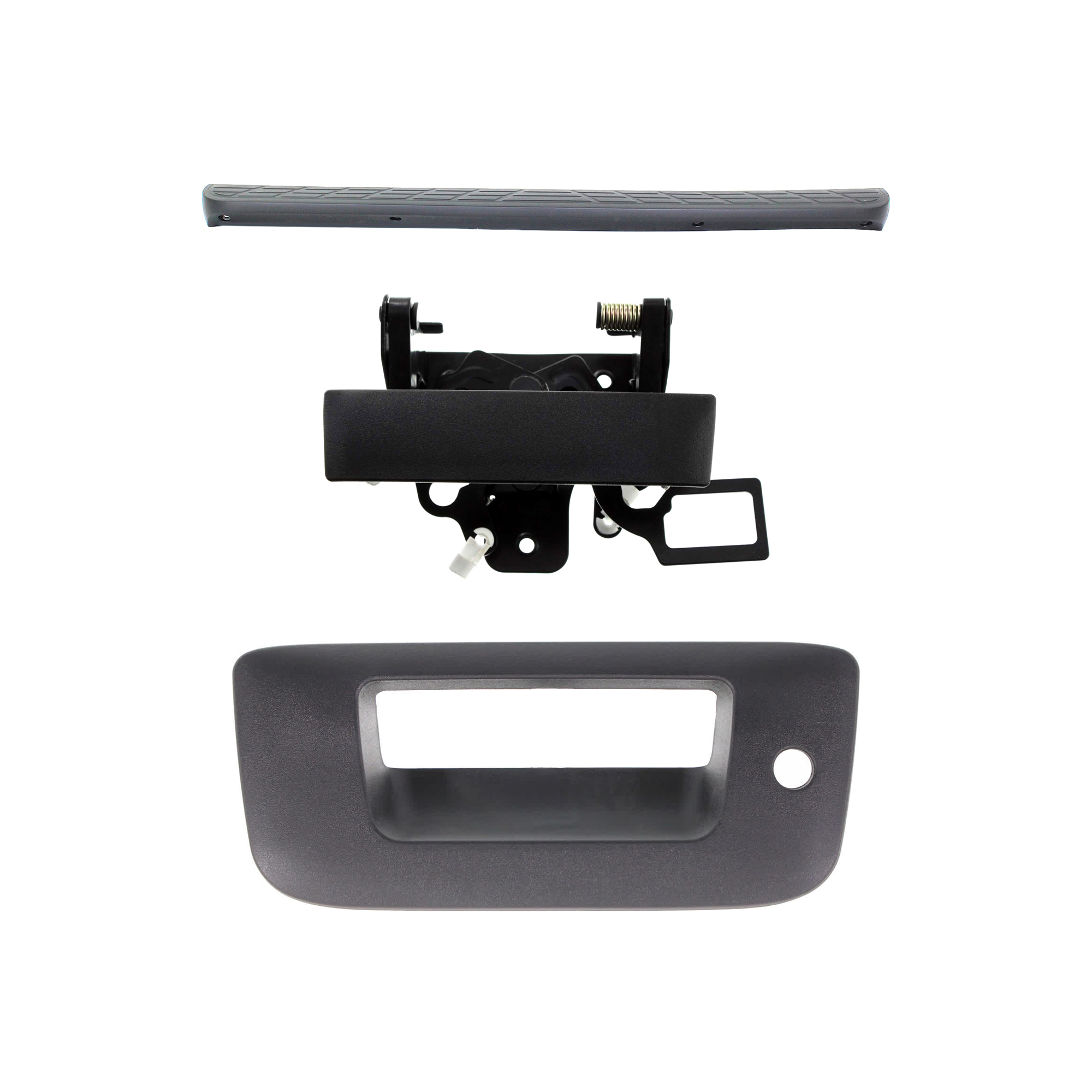 AM SIERRA 1500-07-13 TAILGATE MOLDING 3 pc Kit with Tailgate Handle SKU KIT 072924 C2994 Partslink GM1904104 GM1915124 GM1916106 OEM 25844299-20880358-20928119-227
