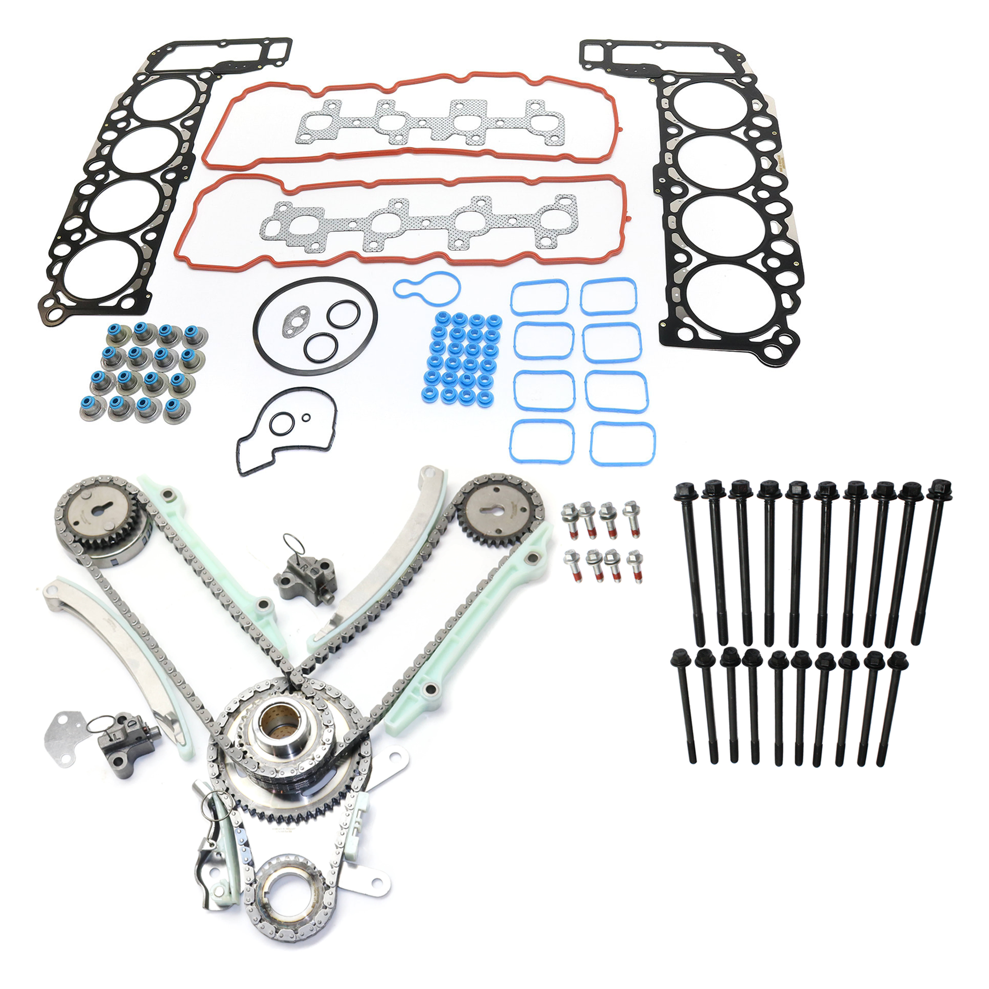 AM DAKOTA DURANGO 04-06 TIMING CHAIN KIT 3 pc kit with Cylinder Head Bolt and Cylinder Head Gasket SKU KIT 072924 C3037