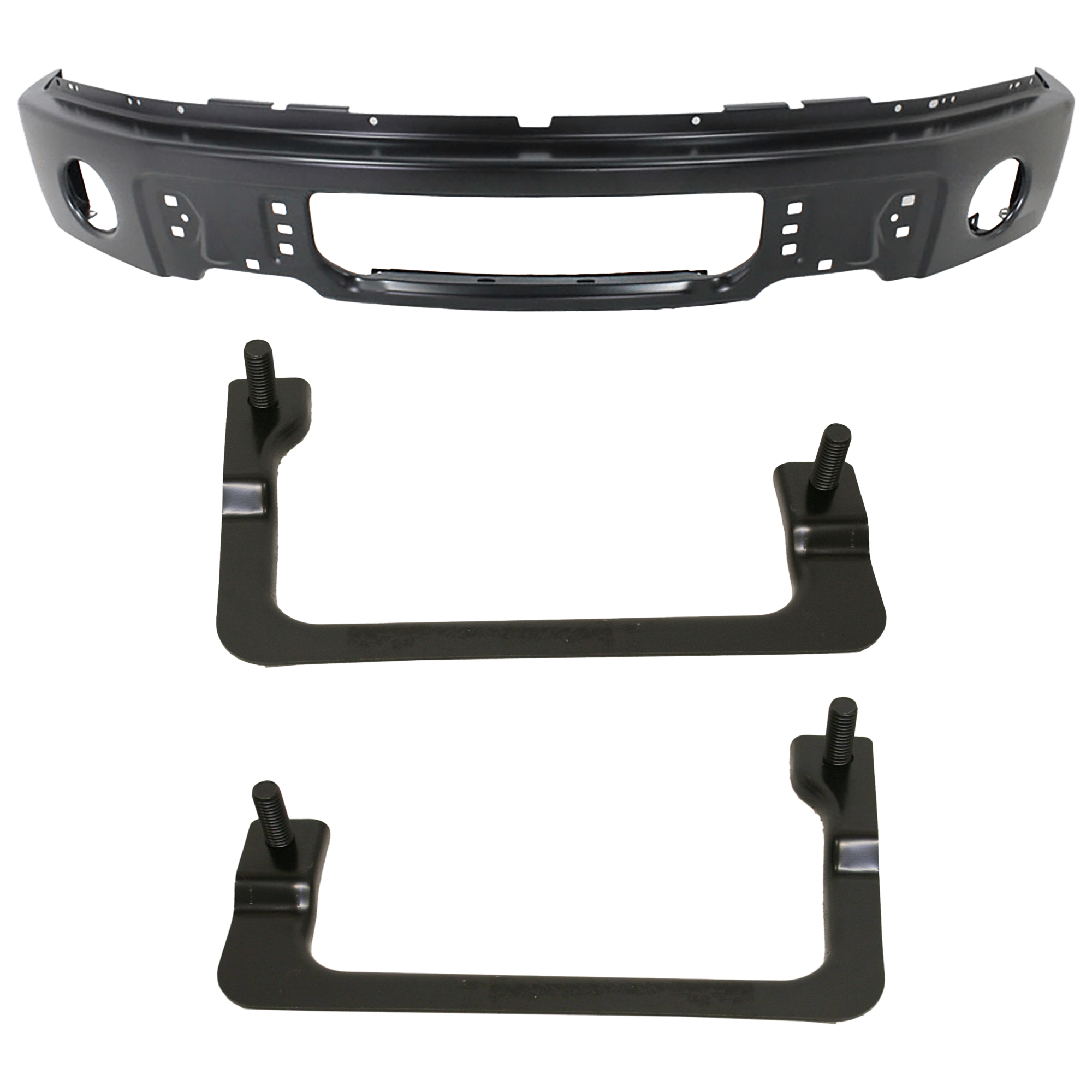 AM F 150-09-14 FRONT BUMPER 3 pc kit w Bumper Bracket SKU KIT 072924 C3041 Partslink FO1002413 FO1067181 FO1066181 OEM 9L3Z17757DPTM 9L3Z17C886A 9L3Z