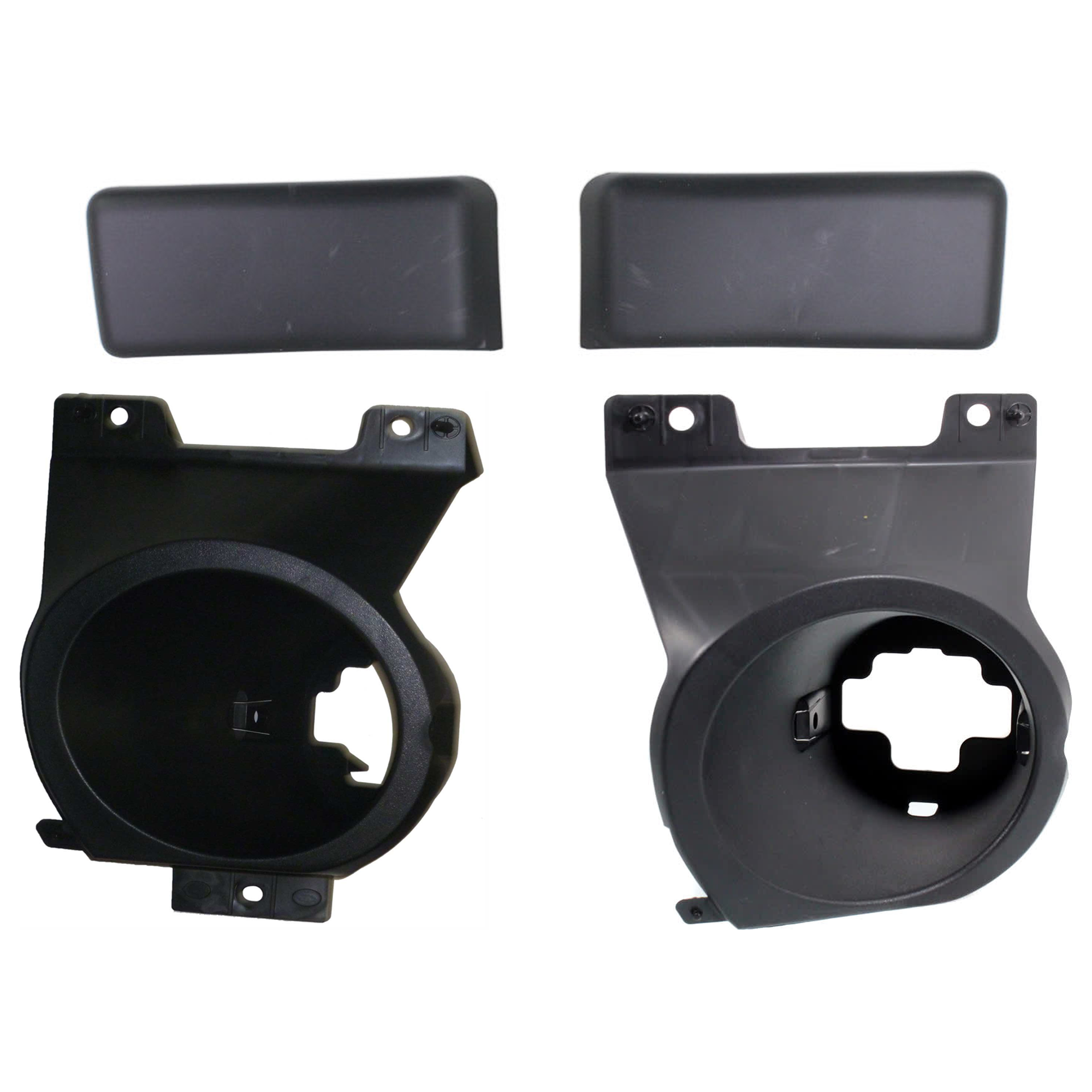 AM F 150-09-10 FOG LAMP RH 4 pc kit Bracket Black SKU KIT 072924 C3056 Partslink FO2602100 FO2603100 FO1053100 OEM 9L3Z15266A 9L3Z15266B 9L3Z17E8