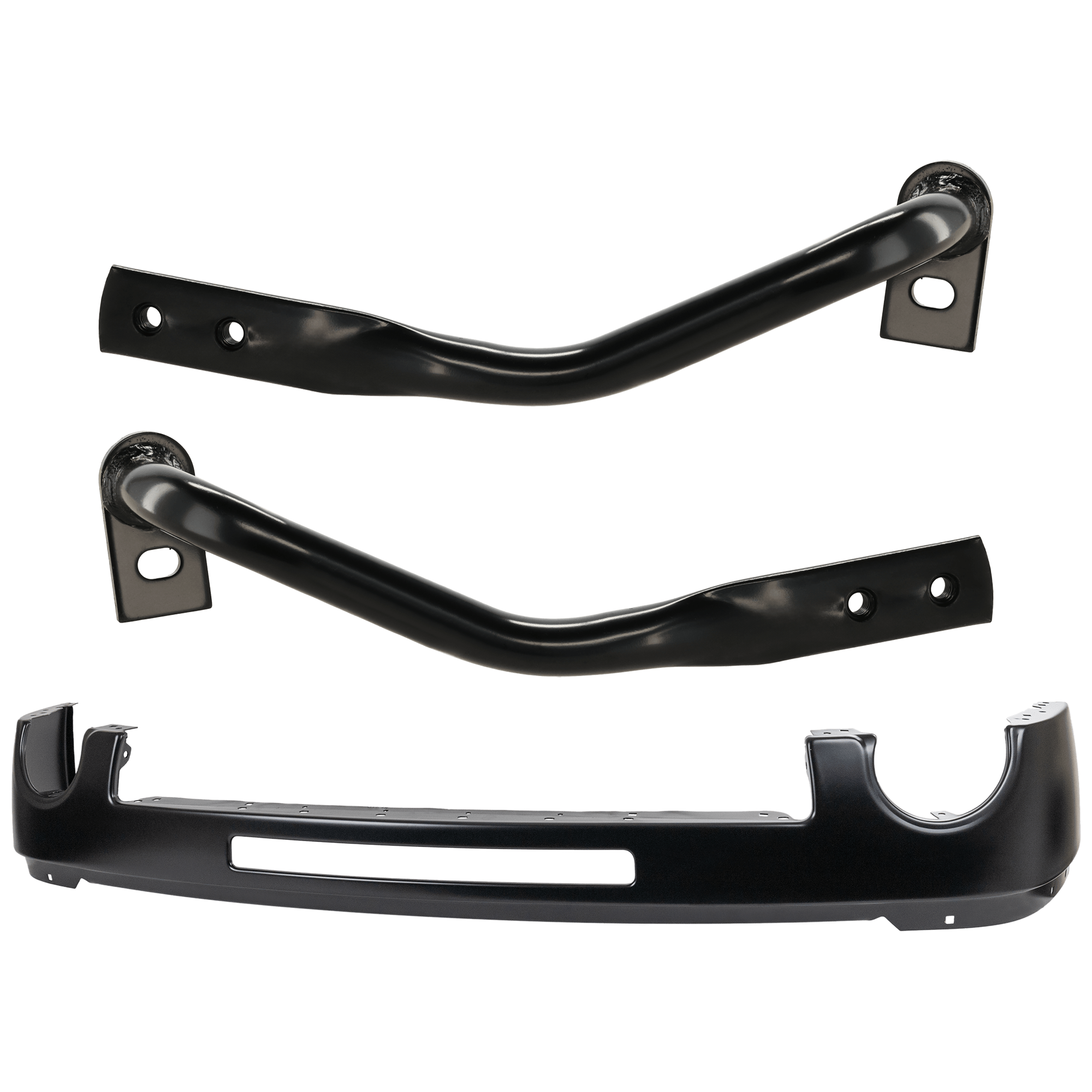 AM SIERRA 1500-07-13 FRONT BUMPER 3 pc kit w Bumper Bracket SKU KIT 072924 C3061 Partslink GM1002832 GM1043107 GM1042107 OEM 15901510-22861859-22861858