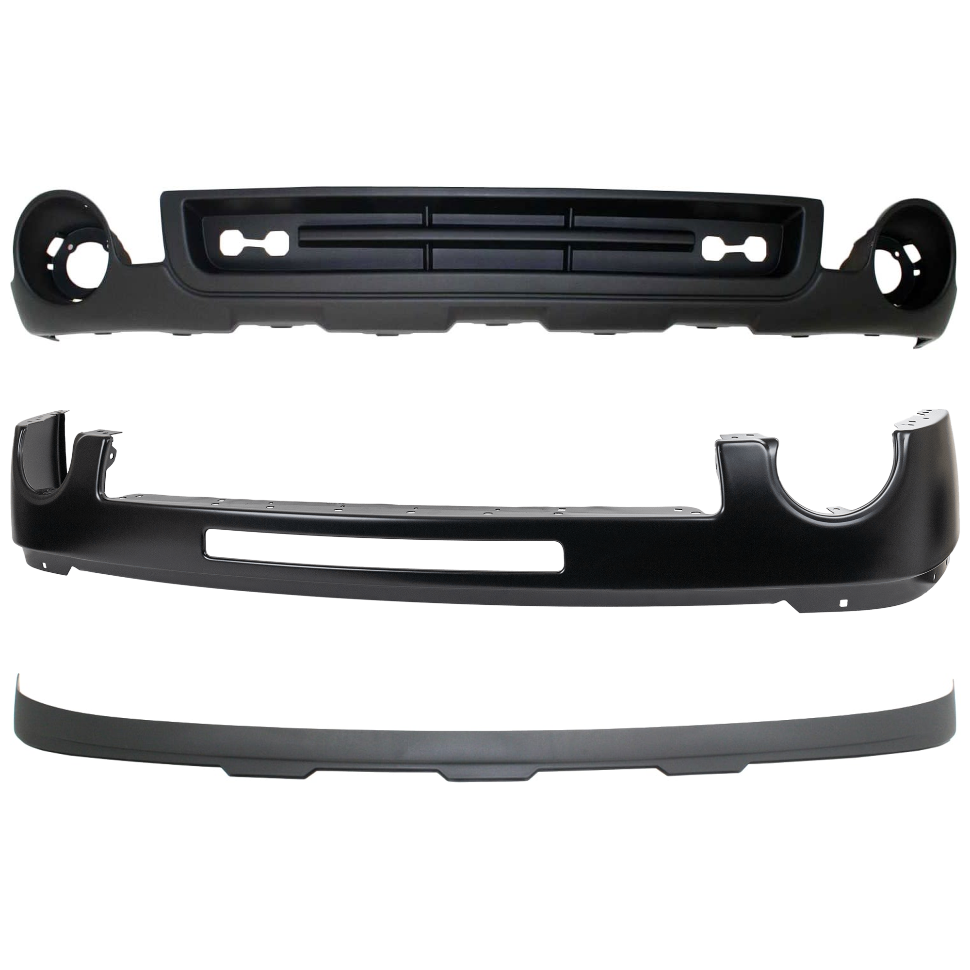 AM SIERRA 1500-11-13 FRONT BUMPER 3 pc kit w Valance SKU KIT 072924 C3062 Partslink GM1002832 GM1092211 GM1015100 OEM 15901510-15917769-15131299