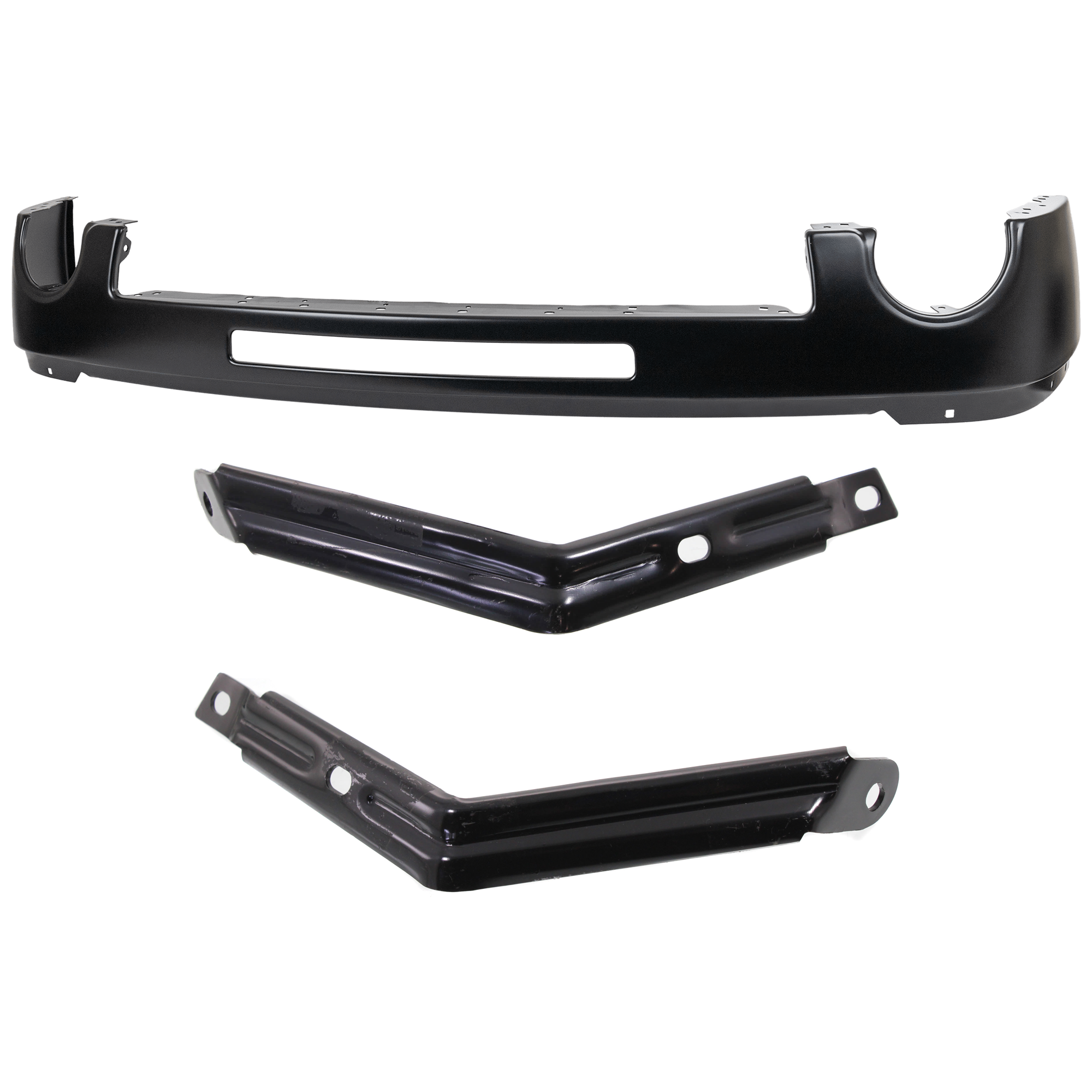 AM SIERRA 1500-07-13 FRONT BUMPER 3 pc kit w Bumper Bracket SKU KIT 072924 C3068 Partslink GM1002832 GM1066181 GM1067181 OEM 15901510-25833267-25833268