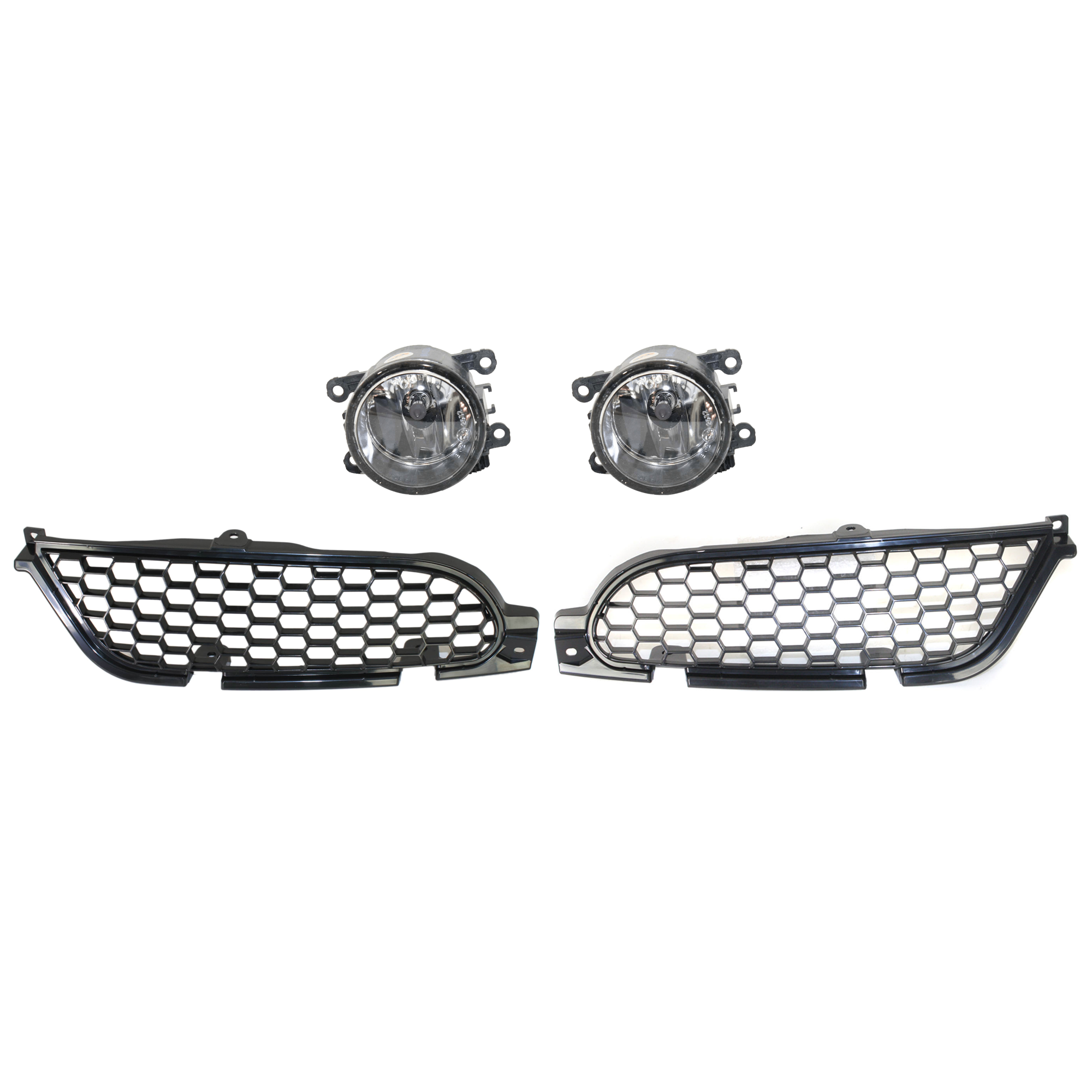 AM ECLIPSE 07-08 FRONT FOG LAMP RH=LH 4 pc kit Assembly SKU KIT 072924 C3079 Partslink MI2590100 MI1200253 MI1200252 OEM 8321A080-7450A382XA 7450A381XA