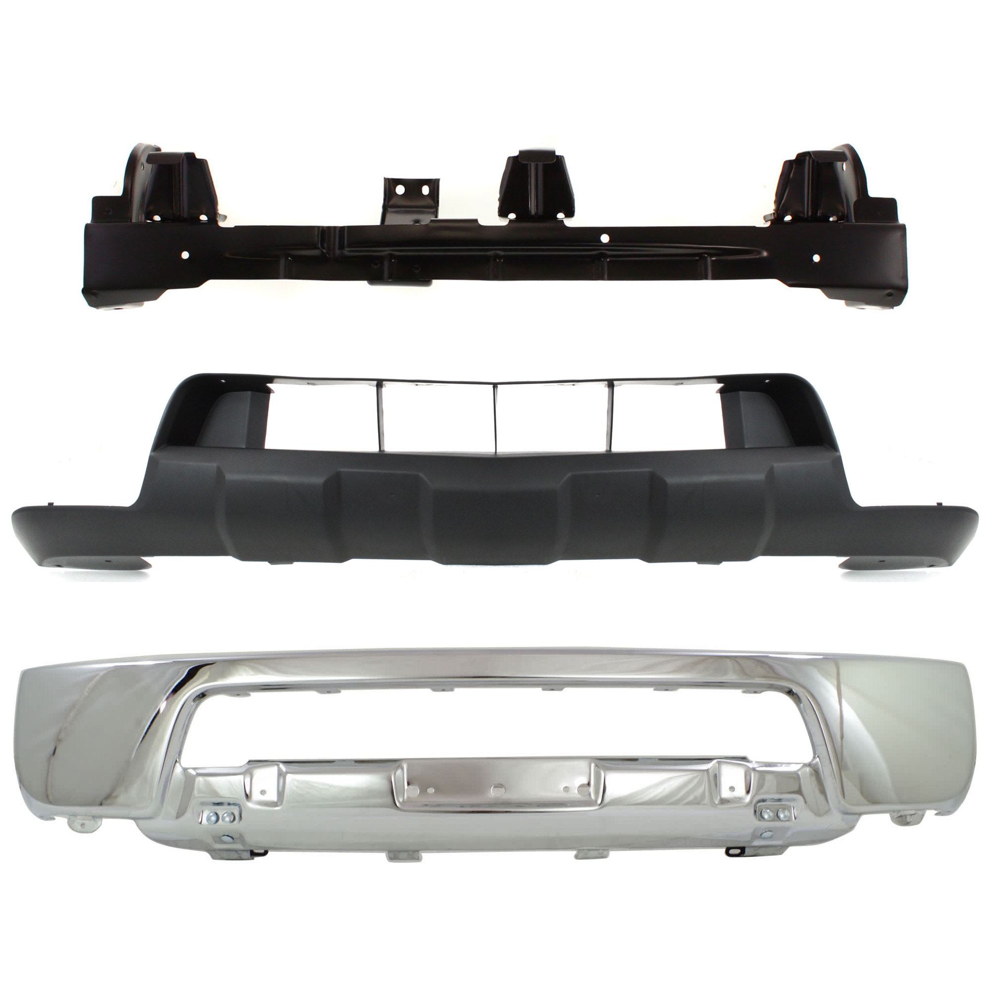AM FRONTIER 05-08 FRONT BUMPER 3 pc kit w Bumper Trim and Valance SKU KIT 072924 C3084 Partslink NI1002140 NI1006217 NI1015100 OEM 62014EA810-62290EA570-62026EA8