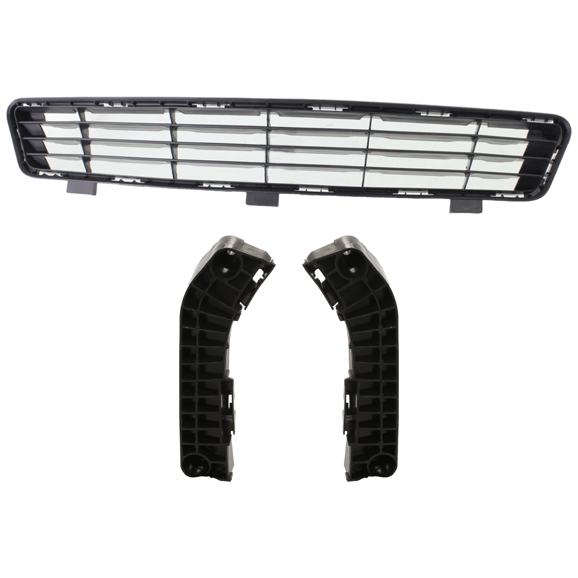 AM CAMRY 10-11 FRONT BUMPER GRILLE Textured Black 3 pc Kit with Bumper Bracket SKU KIT 072924 C3096 Partslink TO1036118 TO1043108 TO1042108 OEM 5311206090-5253506030-52536060