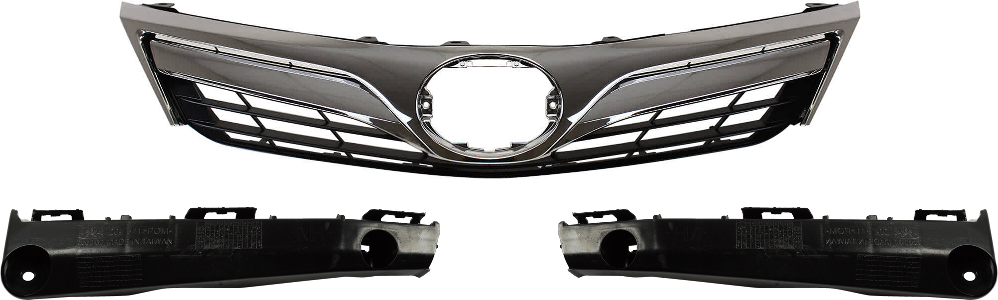 AM CAMRY 12-14 GRILLE 3 pc Kit Painted Black Shell and Insert LE XLE Exc. Hybrid Model SKU KIT 072924 C3100 Partslink TO1200343 TO1032111 TO1033111 OEM 5310106560-5253606120-52535061