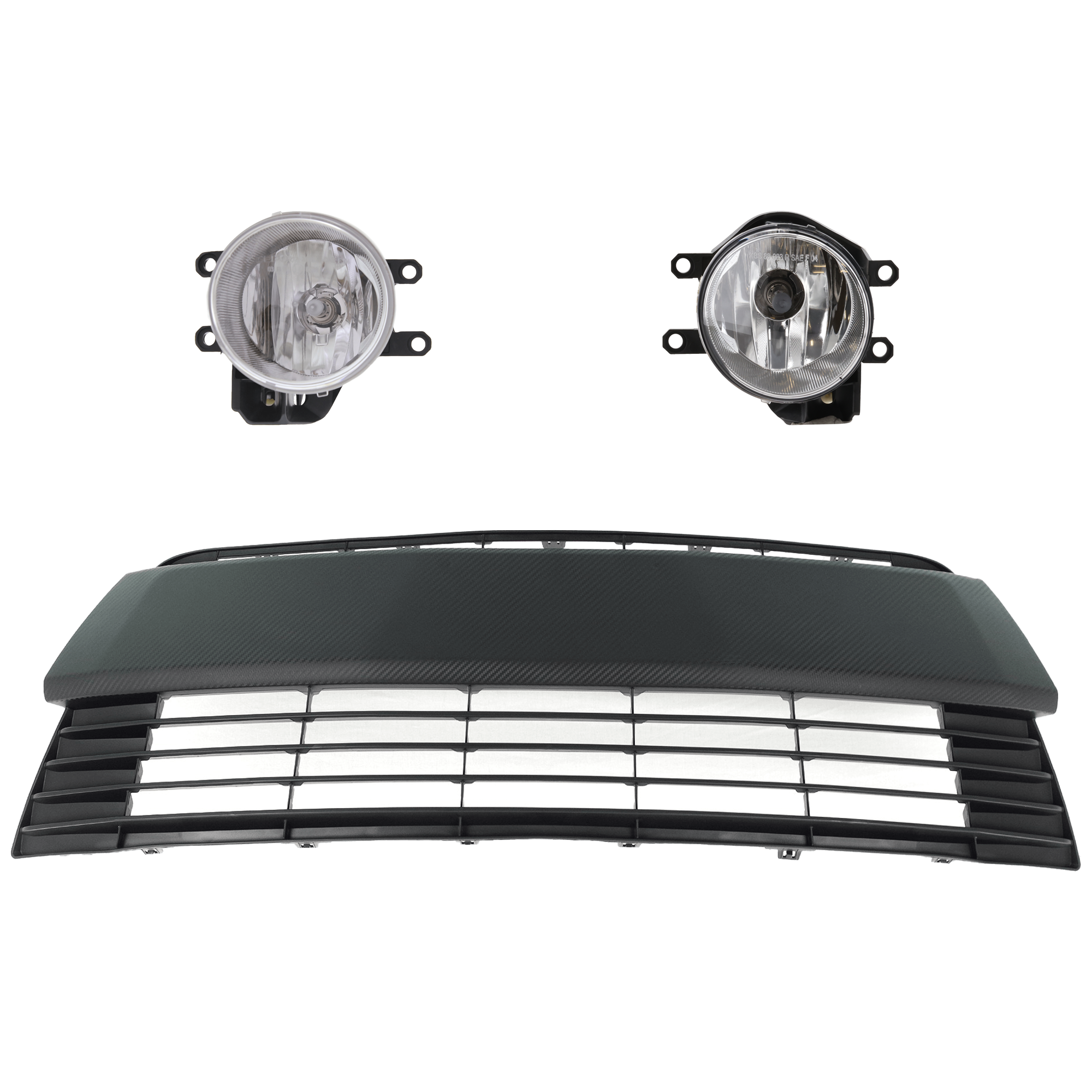 AM COROLLA 14-16 FRONT FOG LAMP LH 3 pc kit Assembly Halogen SKU KIT 072924 C3113 Partslink TO2592129 TO2593129 TO1036145 OEM 8121002160-8122002160-53112024