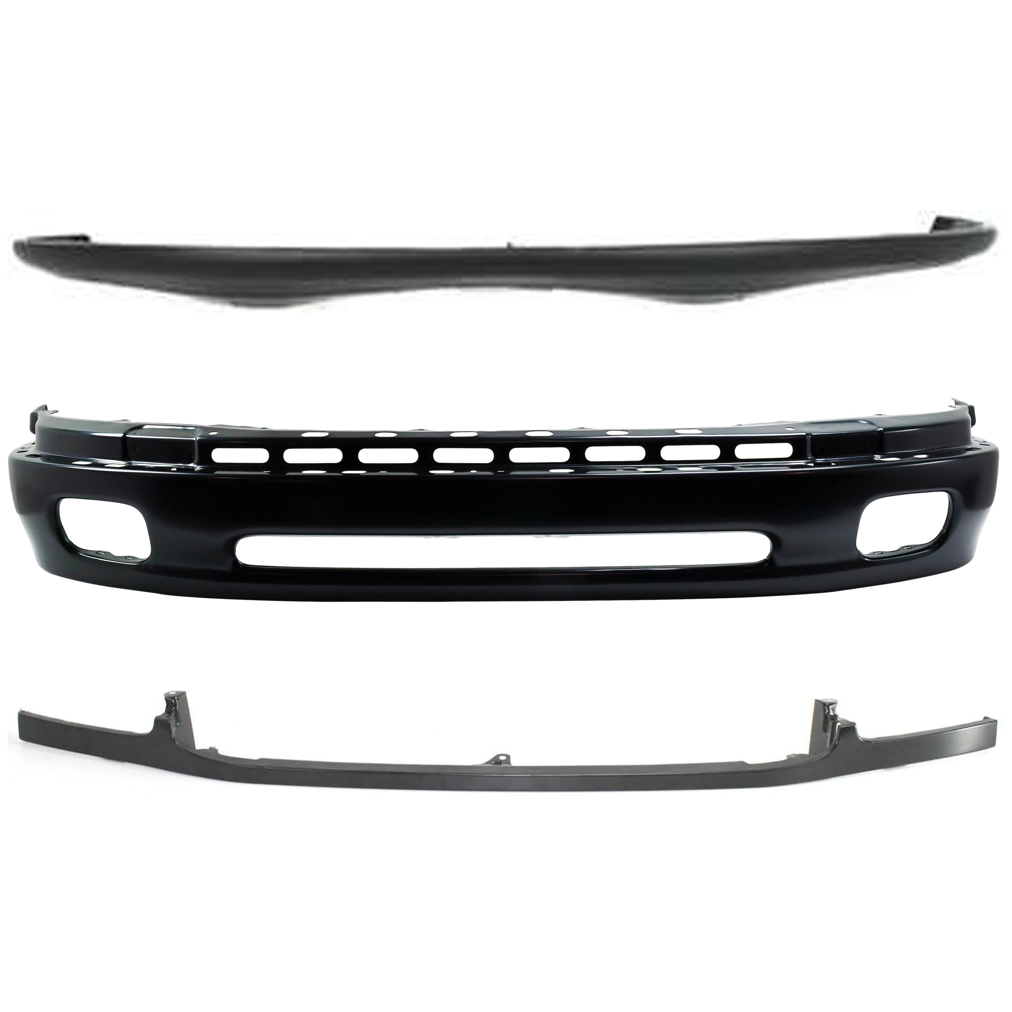AM TUNDRA 00-06 FRONT BUMPER Lower 3 pc Kit w Bumper Bracket SKU KIT 072924 C3162 Partslink TO1002171 TO1000198 TO1087109 OEM 521010C010-521190C010-539030C0