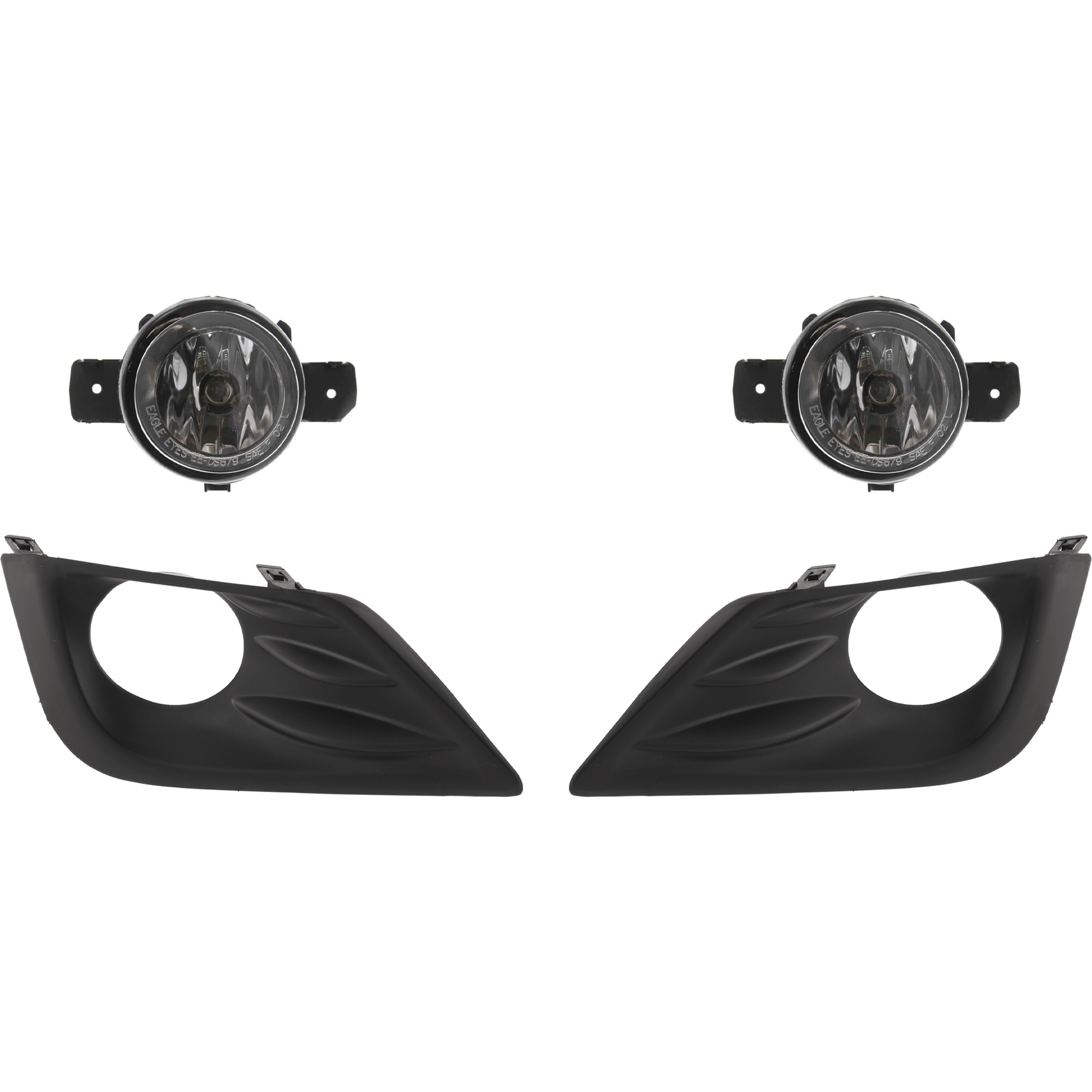 AM ALTIMA 07-18 FRONT FOG LAMP RH AND LH 4 pc kit Assembly Halogen with Fog Light Trim SKU KIT 072924 C318 Partslink NI2592122 NI2592117 NI2593122 NI2593117 NI1038141 NI1039141 OEM 261509B91D 261559B91D 622579HS