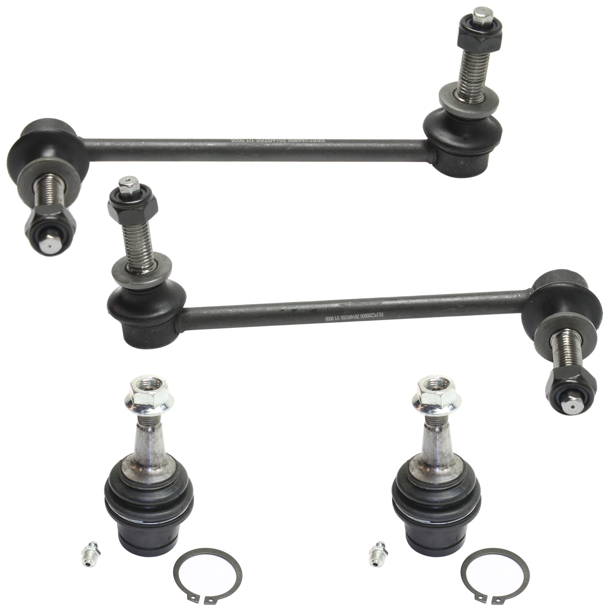 AM 300-05-22 CHALLENGER 08-22 FRONT BALL JOINT RH AND LH Lower Rearward 4 pc Kit SKU KIT 072924 C3191 OEM 41232-104382-2643091-2643103-6