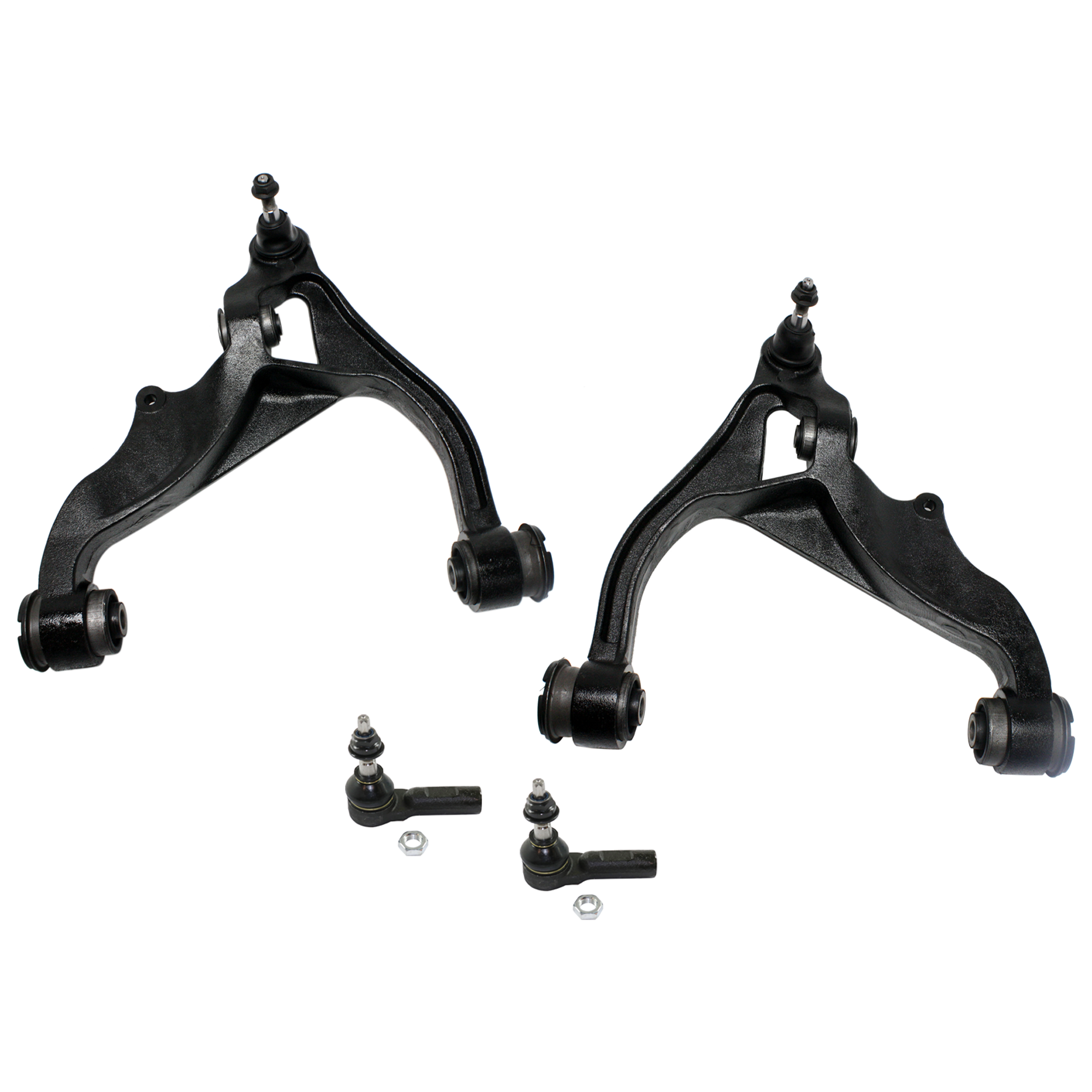 AM RAM FULL SIZE PICKUP 06-12 FRONT CONTROL ARM RH AND LH Lower 4 pc Kit with Control Arm and Tie Rod End SKU KIT 072924 C3198 OEM 55366438AE 55366438AG 55366438