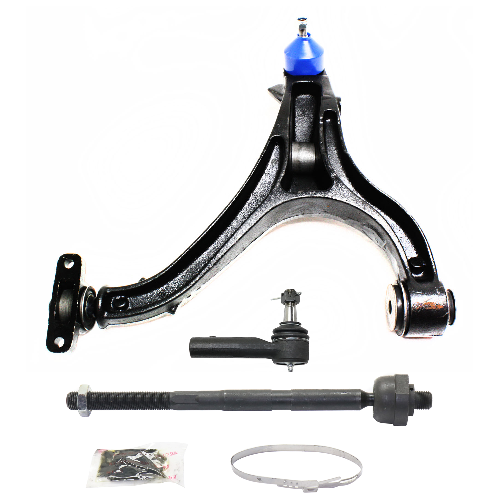 AM GRAND CHEROKEE 05-10 FRONT CONTROL ARM RH Lower w ball joint s 3 pc Kit with Tie Rod End SKU KIT 072924 C3258 OEM 52089980AF 2693562-4012225-401