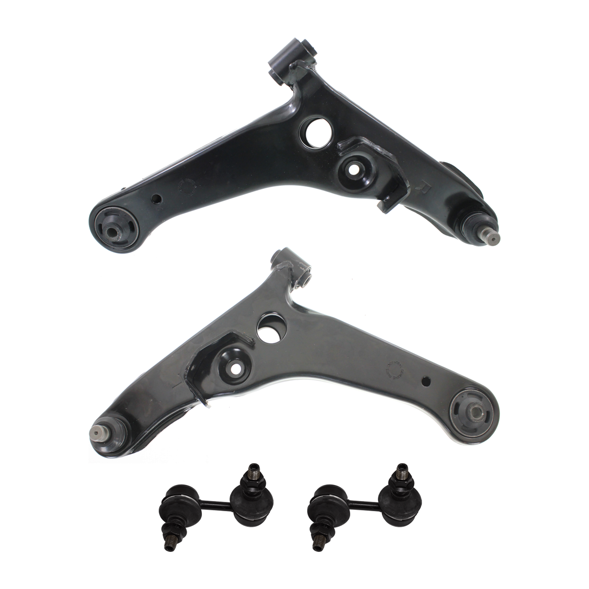 AM OUTLANDER 03-06 FRONT CONTROL ARM RH AND LH Lower w ball joint s 4 pc Kit with Sway Bar Link SKU KIT 072924 C3268 OEM MR961391 MR961392-4056A015