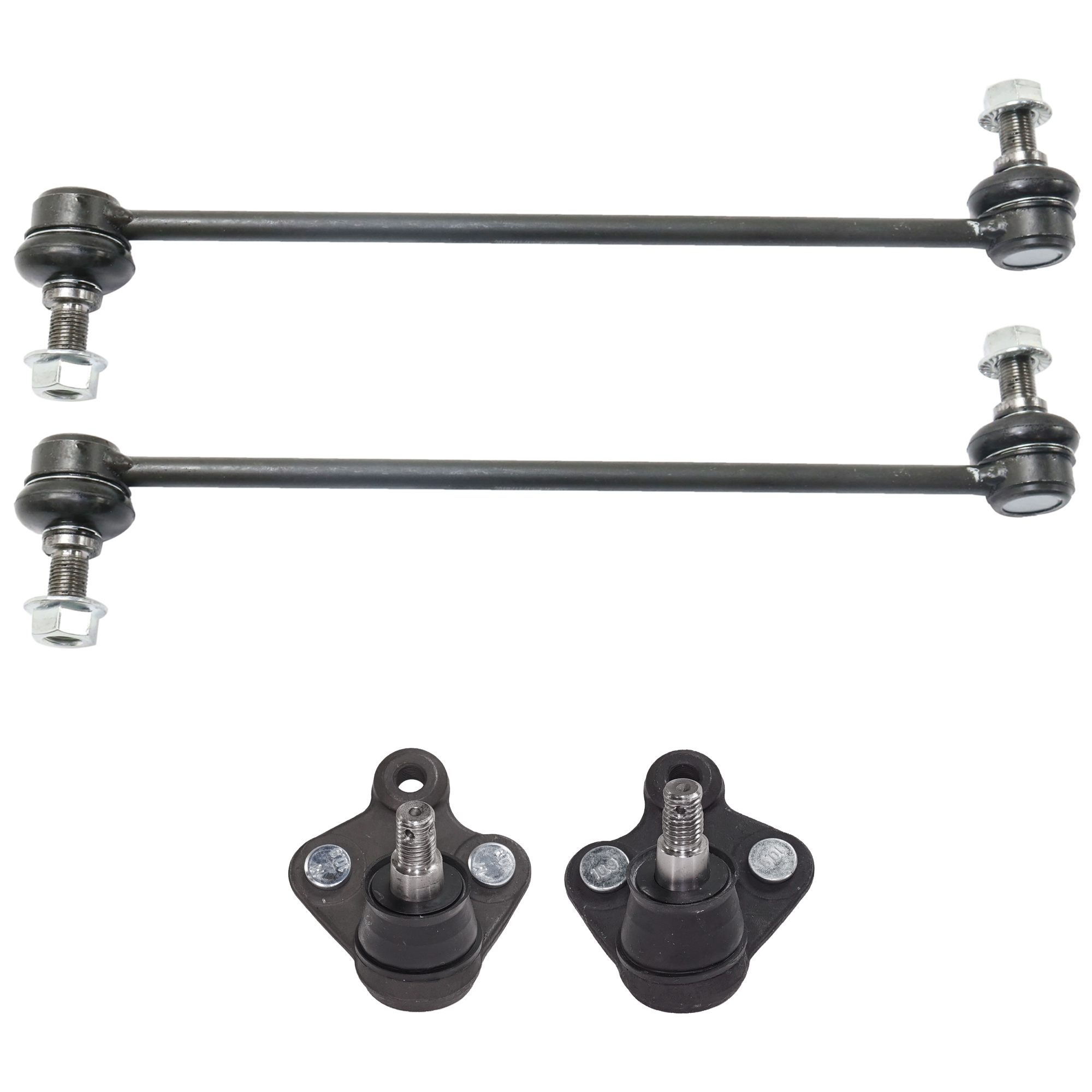AM CR V 10-11 FRONT BALL JOINT RH AND LH Lower 4 pc Kit with Sway Bar Link SKU KIT 072924 C3338 OEM 51220SWAA01-51230SWAA01-51320T