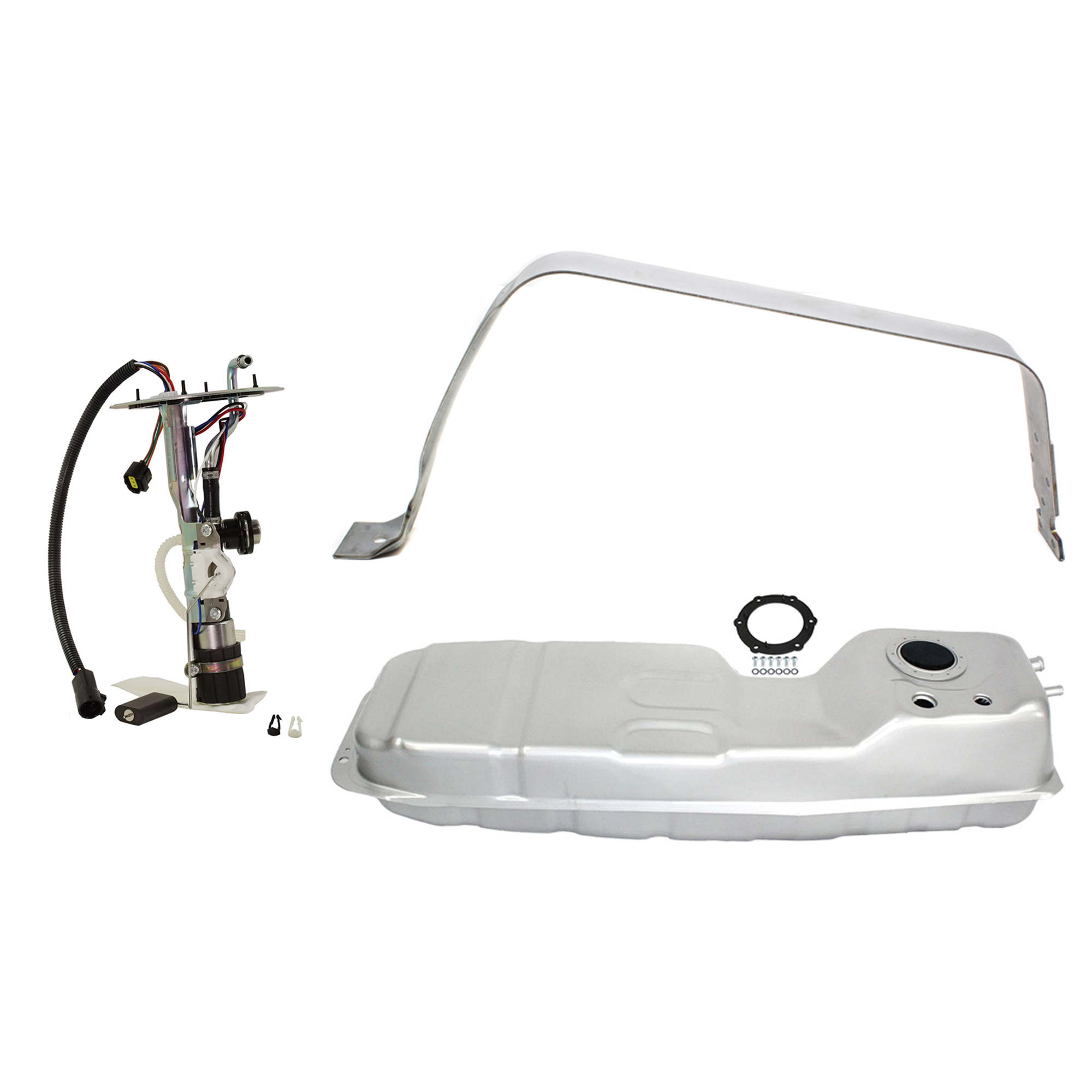 AM EXPLORER MOUNTAINEER 97-01 FUEL TANK 3 pc kit Steel w OBD Explorer 4 Door Mountaineer From 7-29-96 SKU KIT 072924 C3368 OEM F77Z9002NC XL2Z9H307A XL2Z9H30