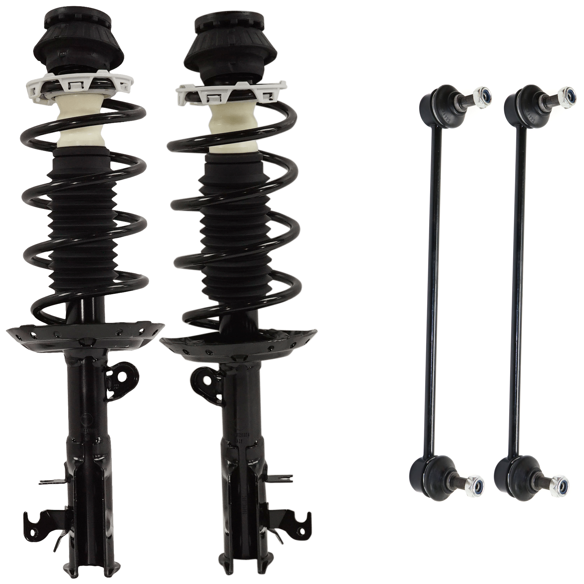AM FIT 09-14 FRONT FULLY LOADED STRUT RH AND LH Gas Charged Twin tube 4 pc Kit with Shock Absorber and Strut Assembly and Sway Bar Link SKU KIT 072924 C3435 OEM 836000-501726609-1333440L G576
