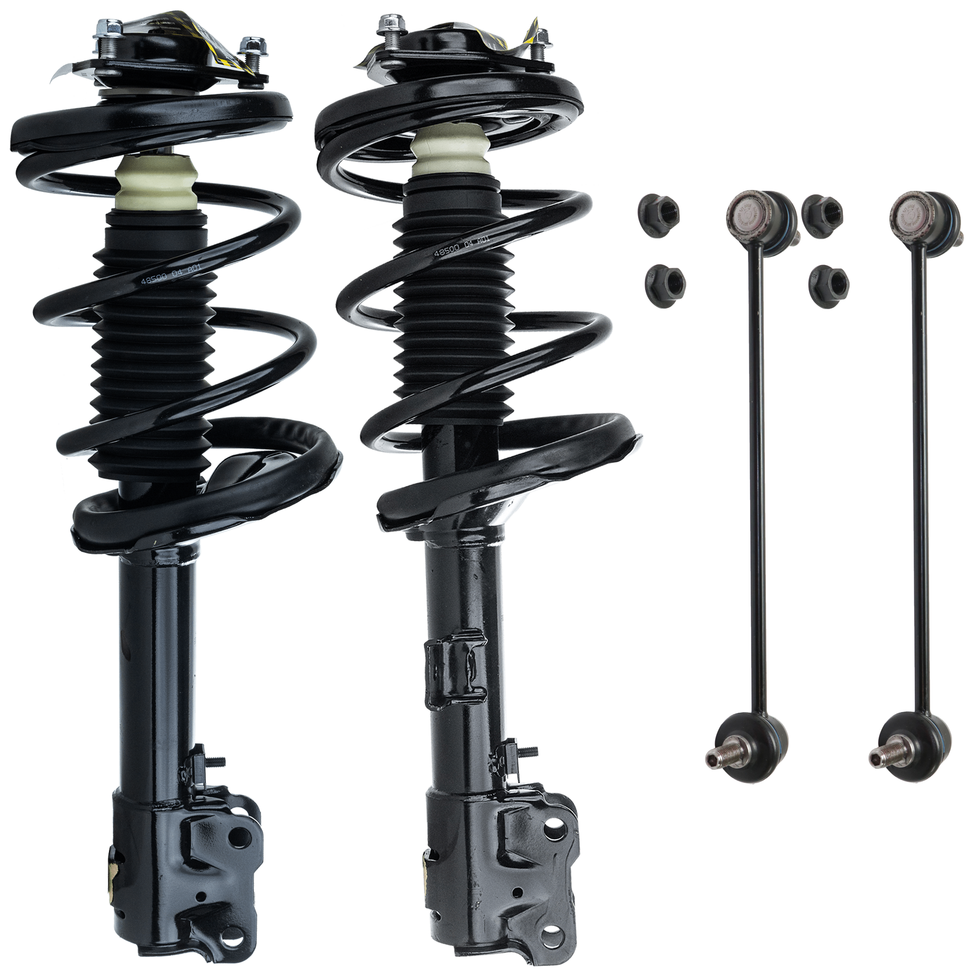 AM OUTLANDER 08-13 FRONT AND REAR SUSPENSION KIT RH AND LH 4 pc Kit with Loaded Strut and Sway Bar Link SKU KIT 072924 C3447 OEM 4060A173-2701679905-13235 PM70