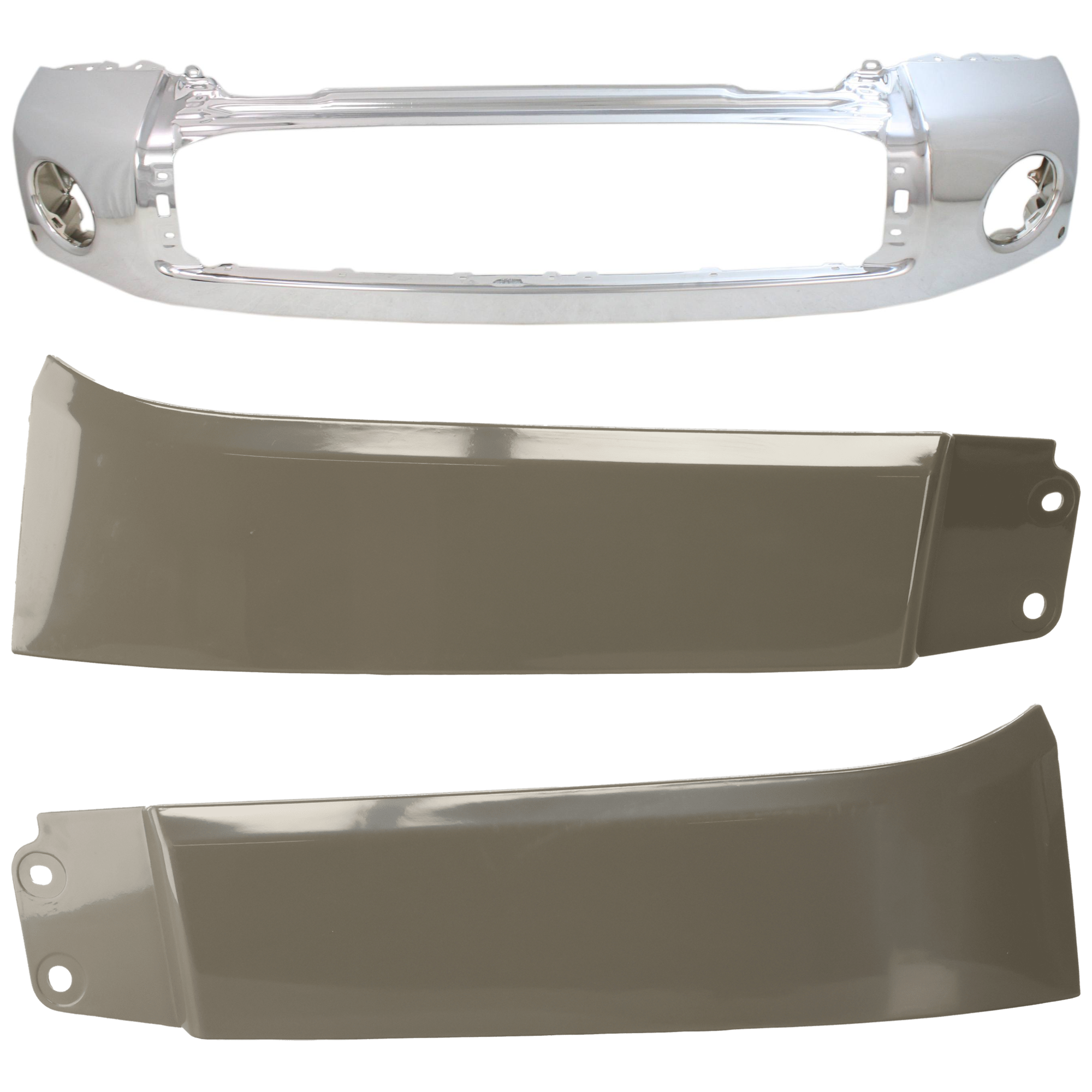 AM TUNDRA 07-13 FRONT BUMPER 3 pc kit w Headlight Filler SKU KIT 072924 C3480 Partslink TO1002181 TO1243100 TO1242100 OEM 521110C901-539310C901-539320C9