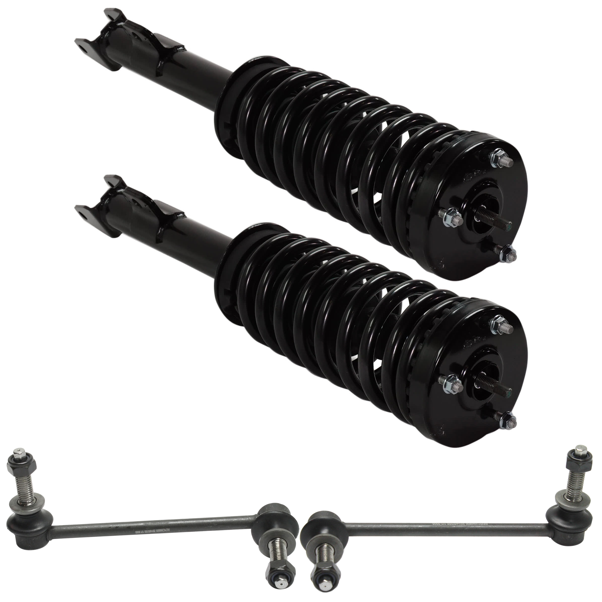 AM 300-05-10 FULLY LOADED STRUT 4 pc Kit with Sway Bar Link SKU KIT 072924 C3507 OEM 521480-1880262-1880822-2651619