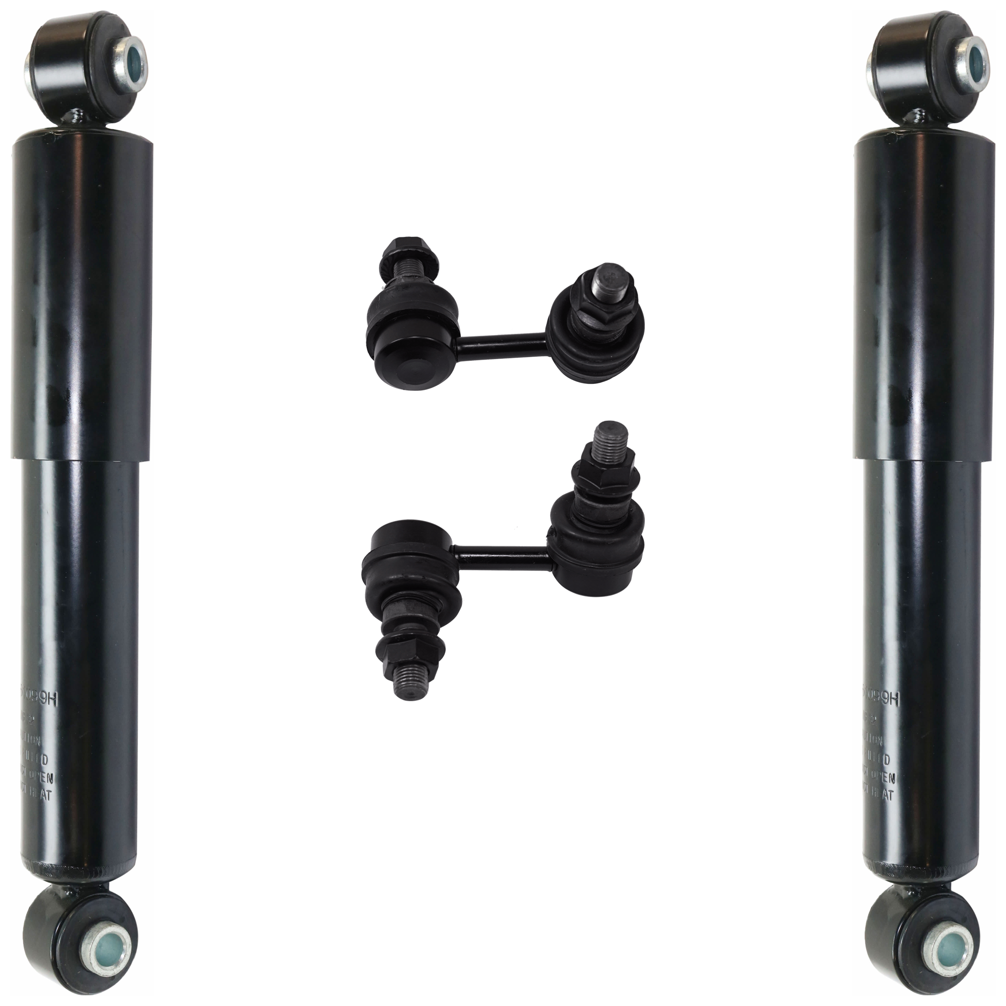 AM PATHFINDER 05-12 REAR SHOCK ABSORBER RH AND LH 4 pc kit Gas Charged Twin tube with Sway Bar Link SKU KIT 072924 C3520 OEM 1017049-2651842-5451633-187500