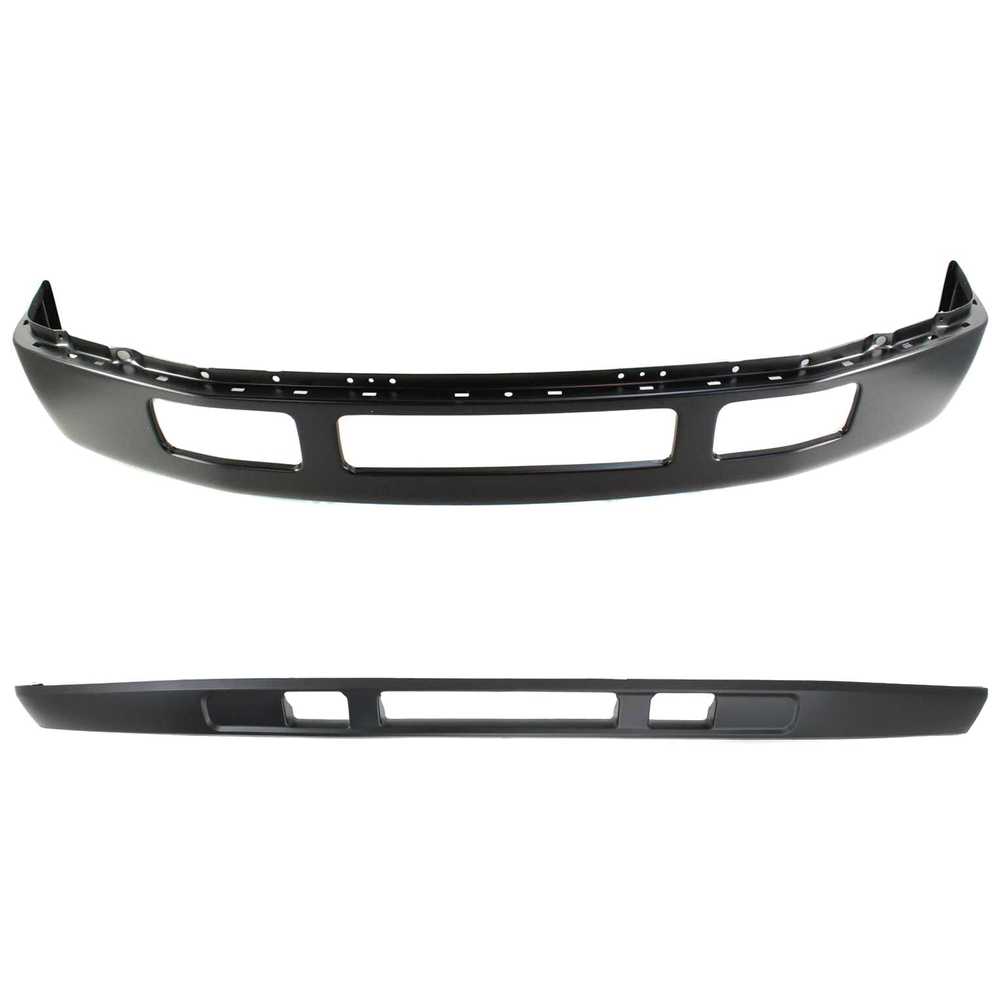 AM F 250 F 350 SUPER DUTY FRONT BUMPER 2 pc kit w Valance SKU KIT 072924 C3620 Partslink FO1002393 FO1095219 OEM 5C3Z17757CAA 5C3Z17626AAA