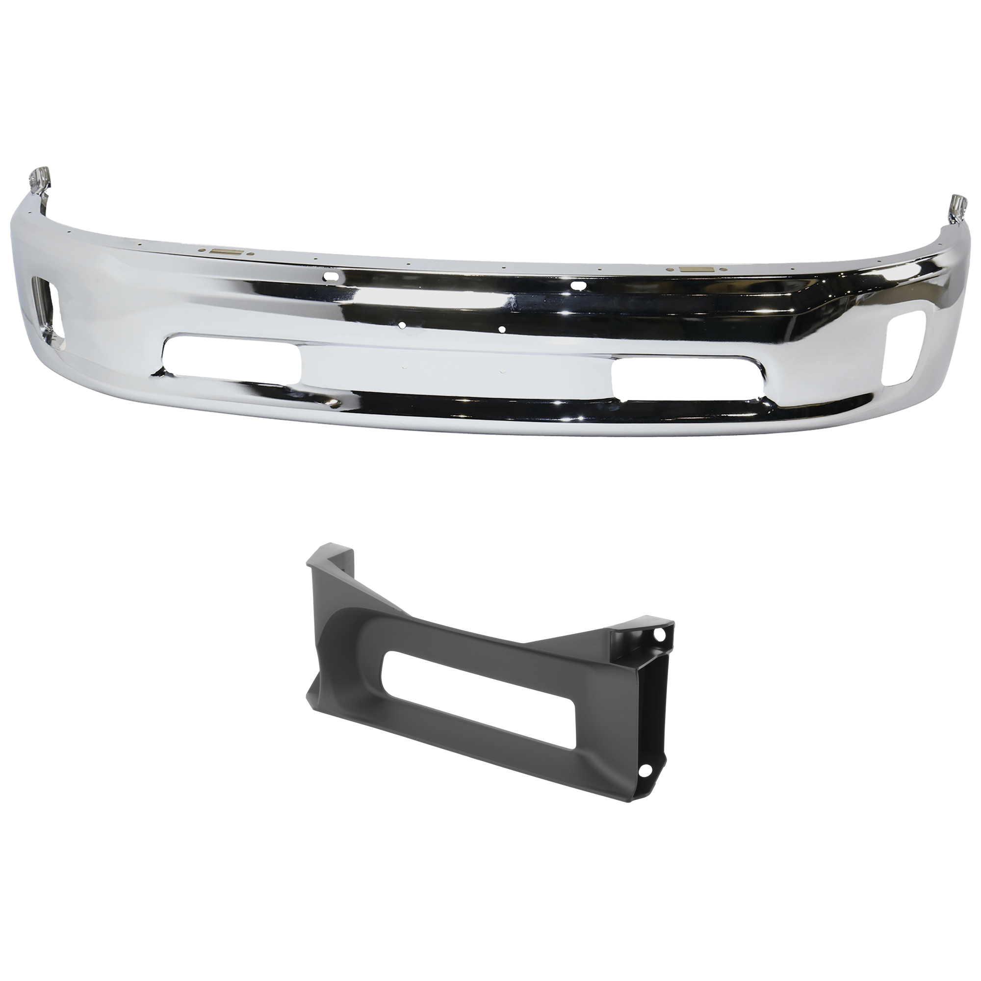 AM RAM 1500-13-18 FRONT BUMPER Lower 2 pc kit w Bumper Trim Includes 19-24-1500 Classic SKU KIT 072924 C3645 Partslink CH1002396 CH1037113 OEM 68160853AB 68196982AA
