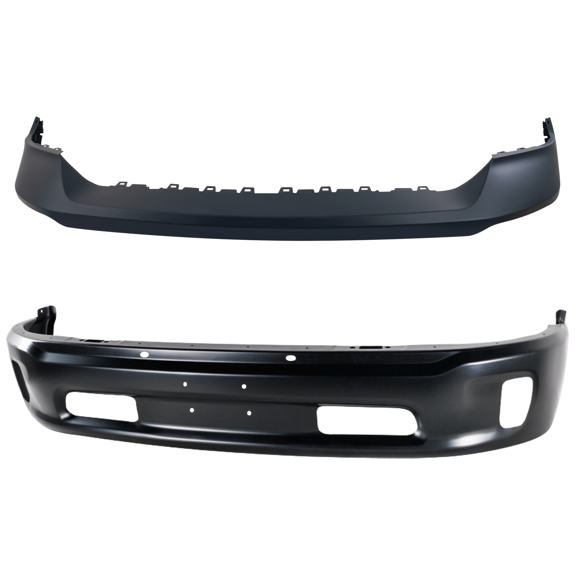 AM 1500-14-18-1500 CLASSIC 19-21 FRONT BUMPER Lower 2 pc kit w Bumper Cover SKU KIT 072924 C3650 Partslink CH1002399 CH1014108 OEM 68160854AB 68197697AA