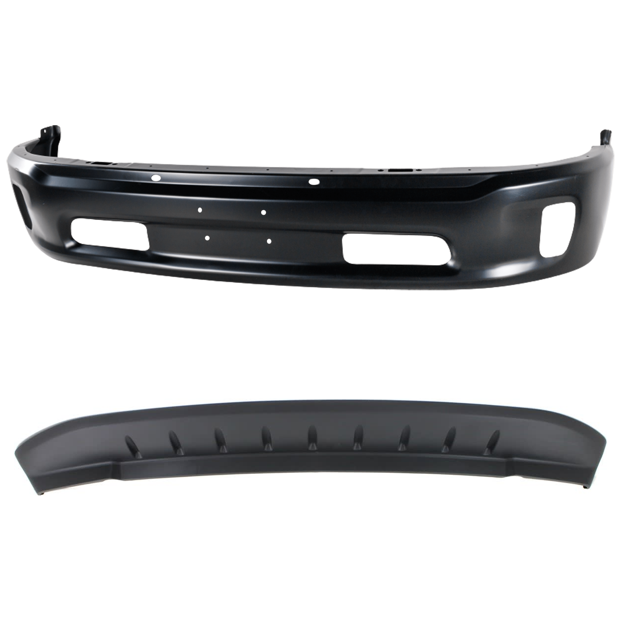 AM 1500-14-18-1500 CLASSIC 19-21 FRONT BUMPER Lower 2 pc kit w Valance SKU KIT 072924 C3651 Partslink CH1002399 CH1090147 OEM 68160854AB 5182326AA