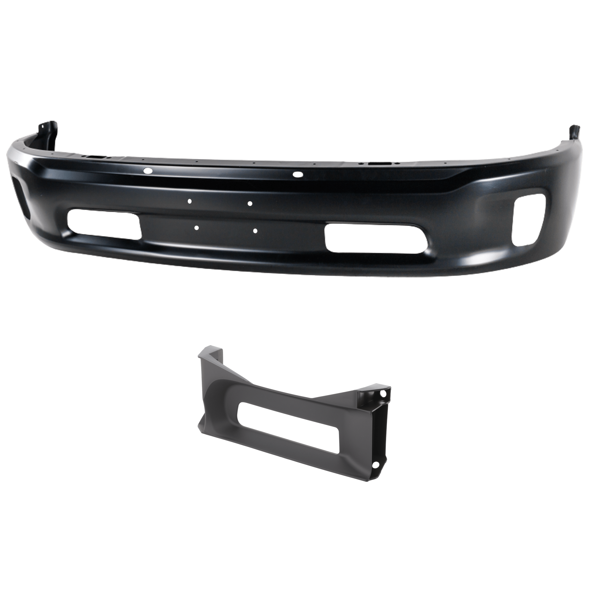AM 1500-14-18-1500 CLASSIC 19-21 FRONT BUMPER Lower 2 pc kit w Bumper Trim SKU KIT 072924 C3653 Partslink CH1002399 CH1037113 OEM 68160854AB 68196982AA